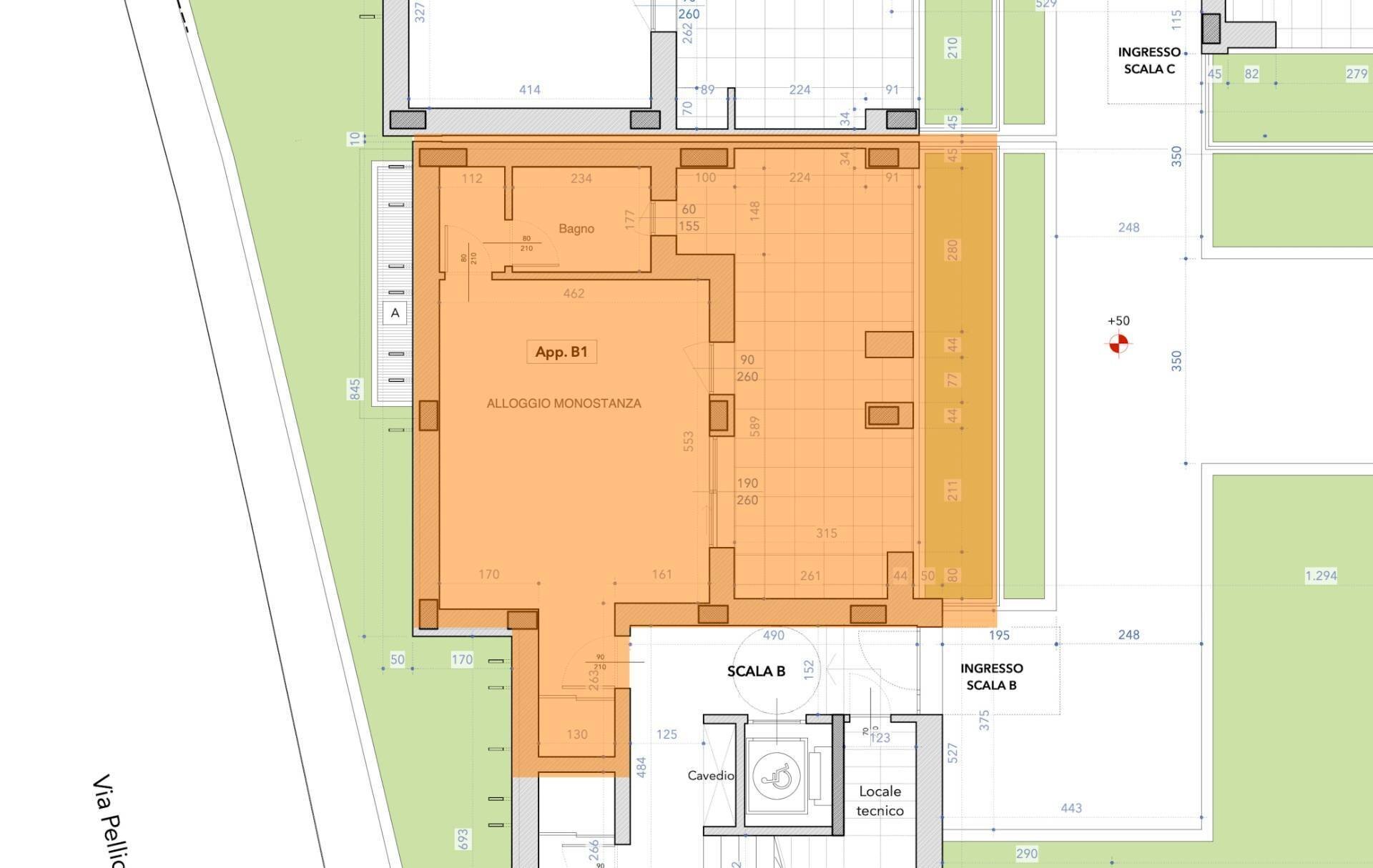 Foto 17 - One-room apartment Via Formentini
 
1, San Benedetto del Tronto - floor plans 1