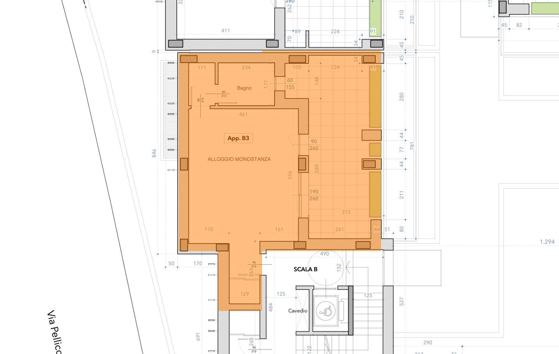 Foto 82 - One-room apartment Via Formentini
 
1, San Benedetto del Tronto - floor plans 1