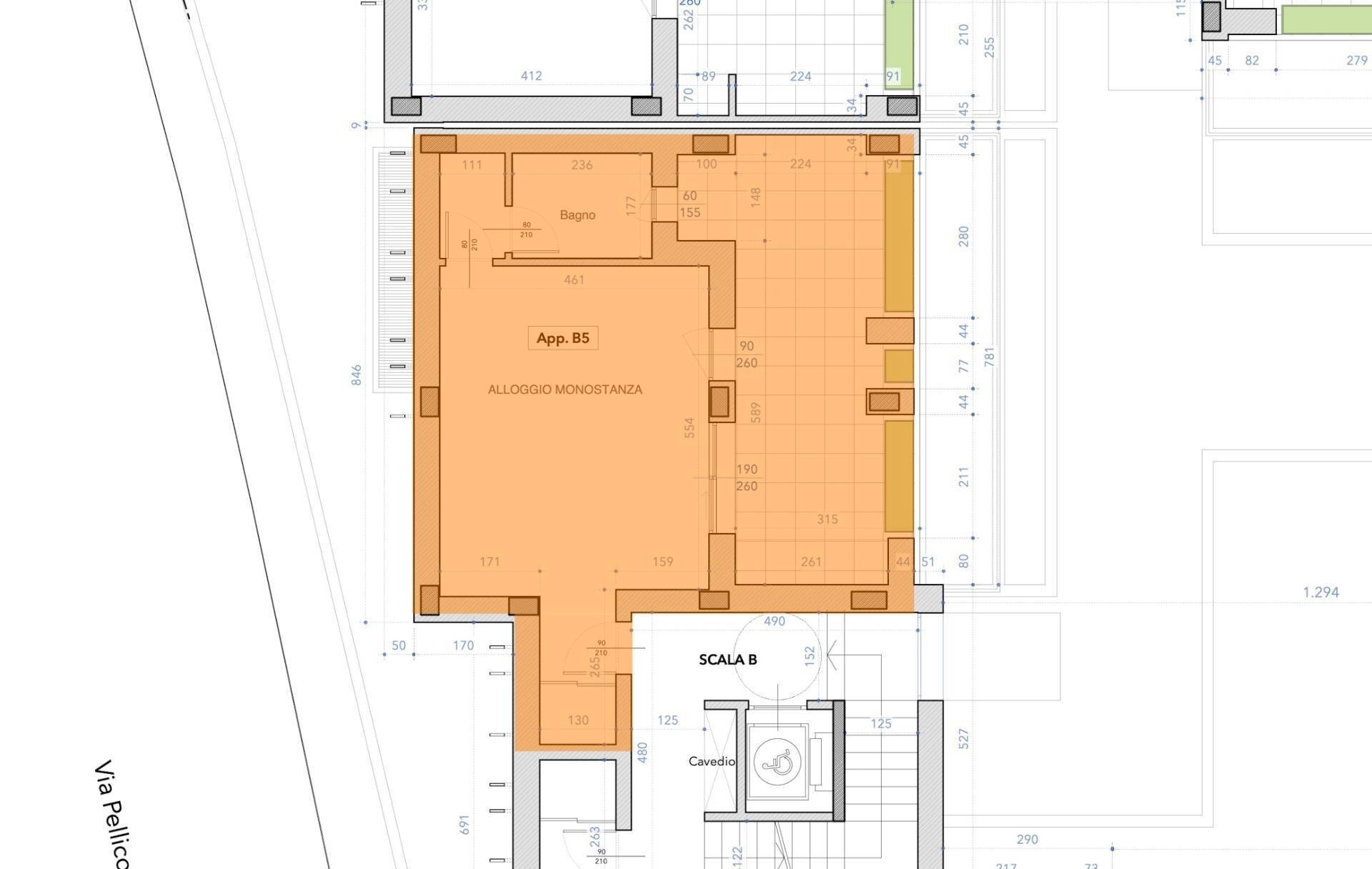 Foto 29 - One-room apartment Via Formentini
 
1, San Benedetto del Tronto - floor plans 1