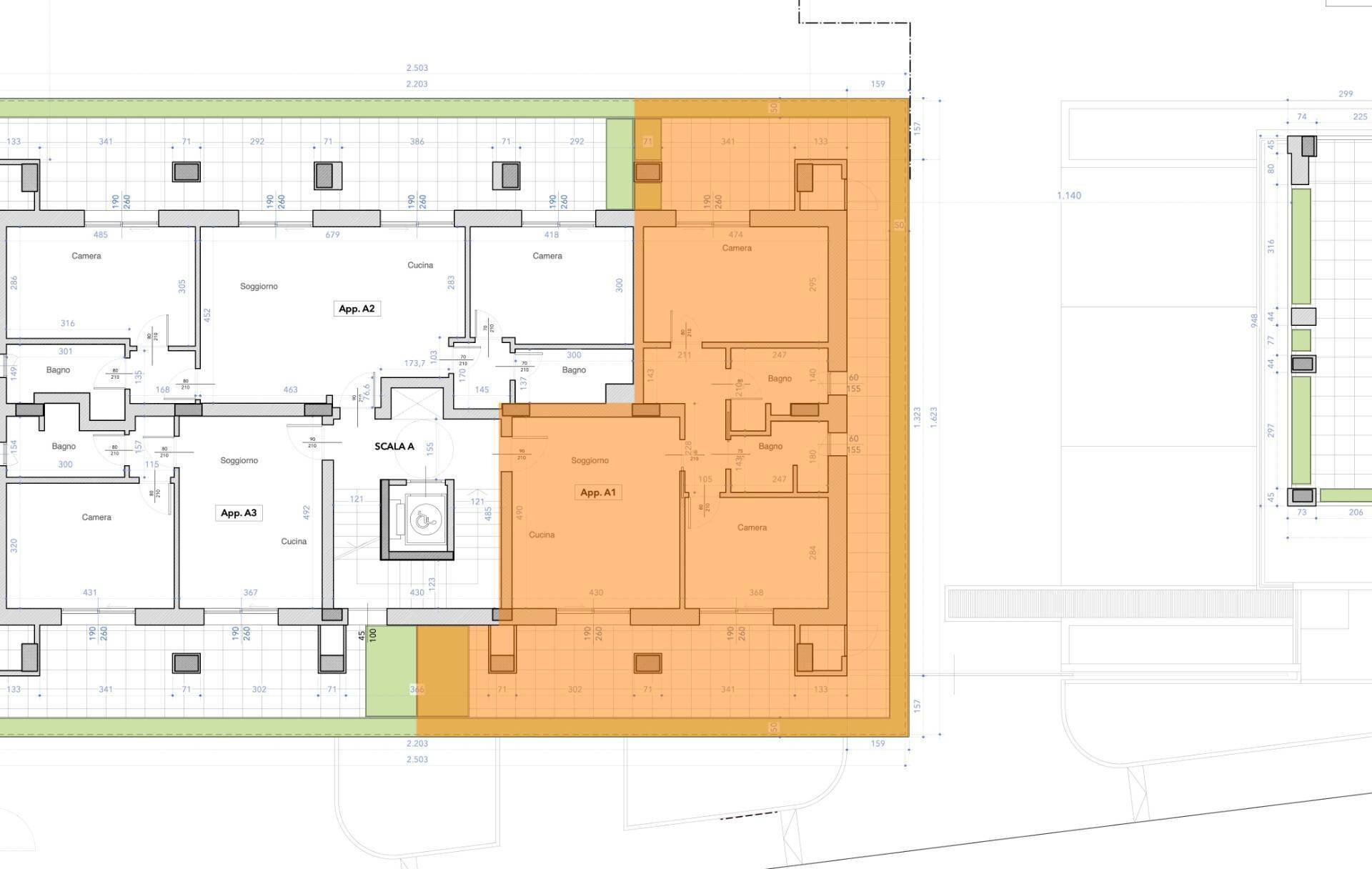 Foto 74 - Three-room apartment Via Formentini
 
1, San Benedetto del Tronto - floor plans 1