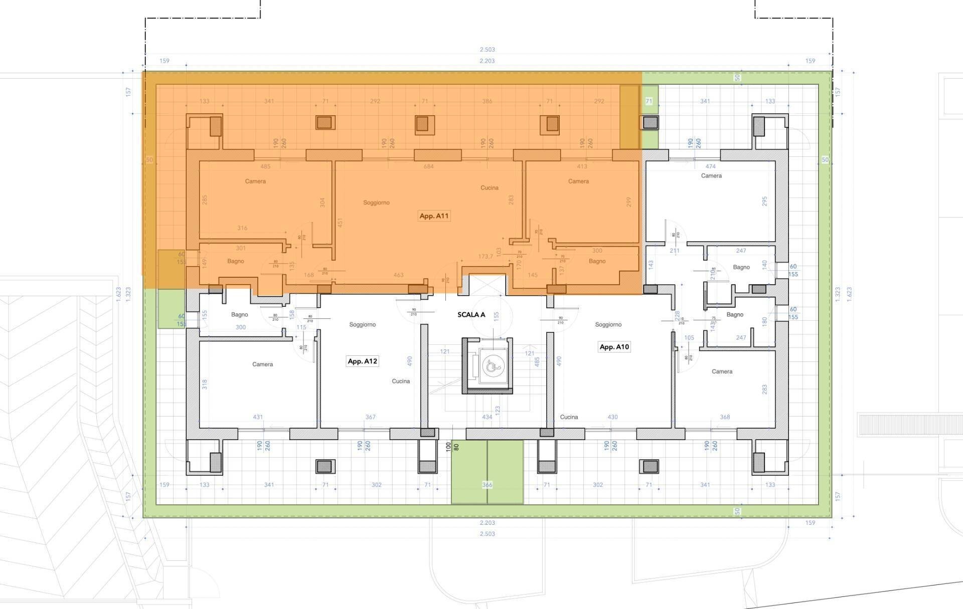 Foto 74 - Three-room apartment Via Formentini
 
1, San Benedetto del Tronto - floor plans 1