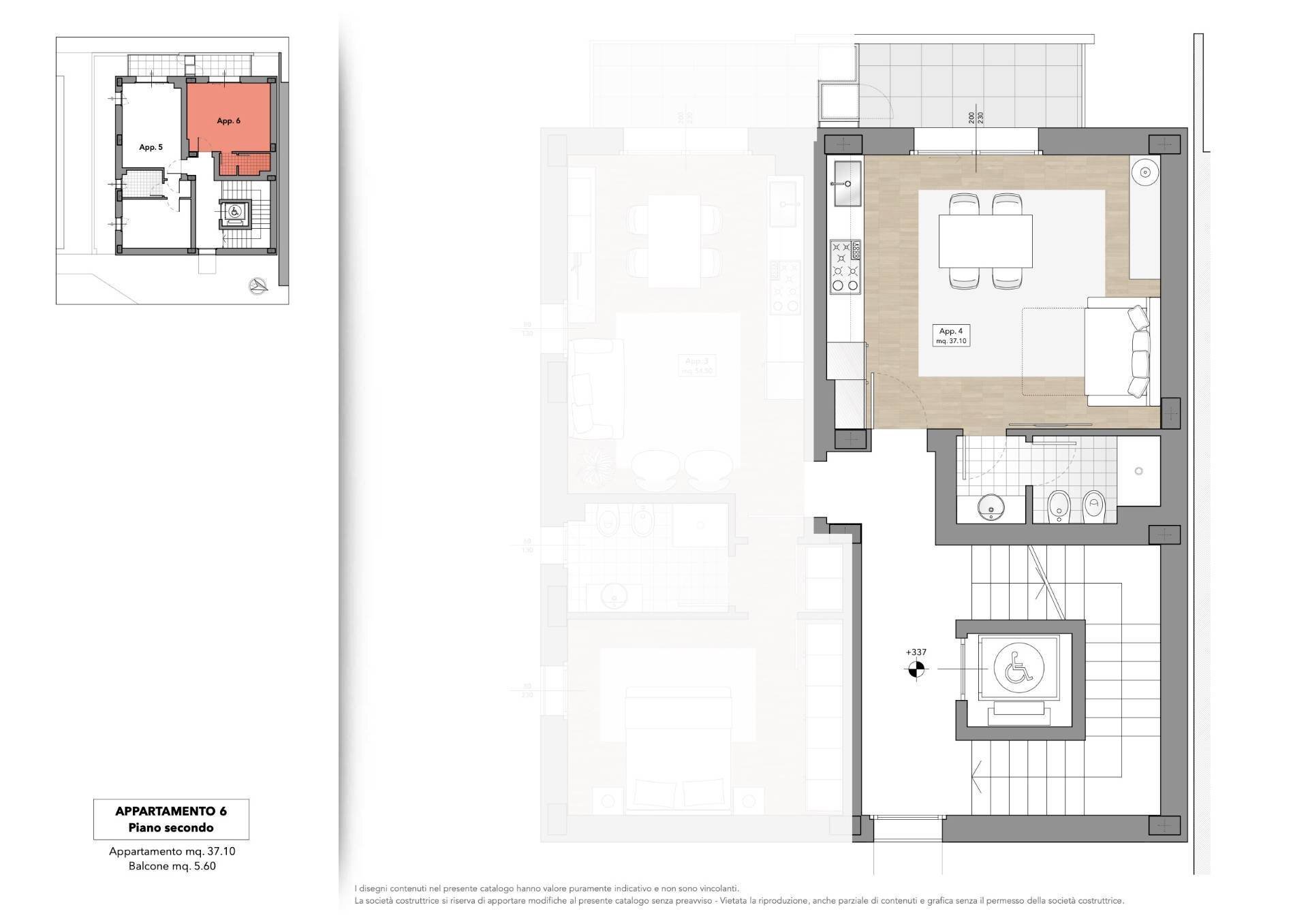 Foto 24 - One-room apartment Via Silvio Pellico
 
134, San Benedetto del Tronto - floor plans 1