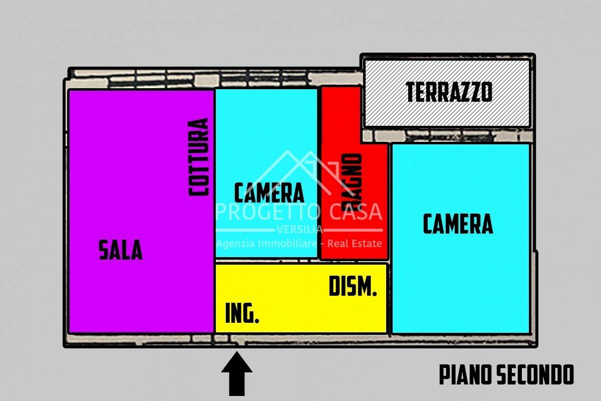 Foto 33 - Trilocale VIA DELLE GINESTRE, Camaiore - planimetria 1