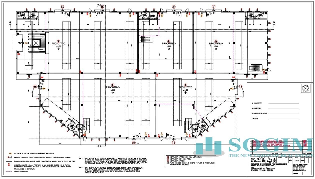 planimetria - Capannone Monza - planimetria 1