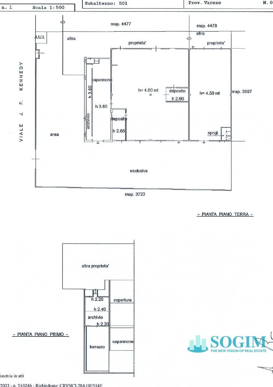 Foto 23 - Capannone via alcide de gasperi
 
893, Marnate - planimetria 1
