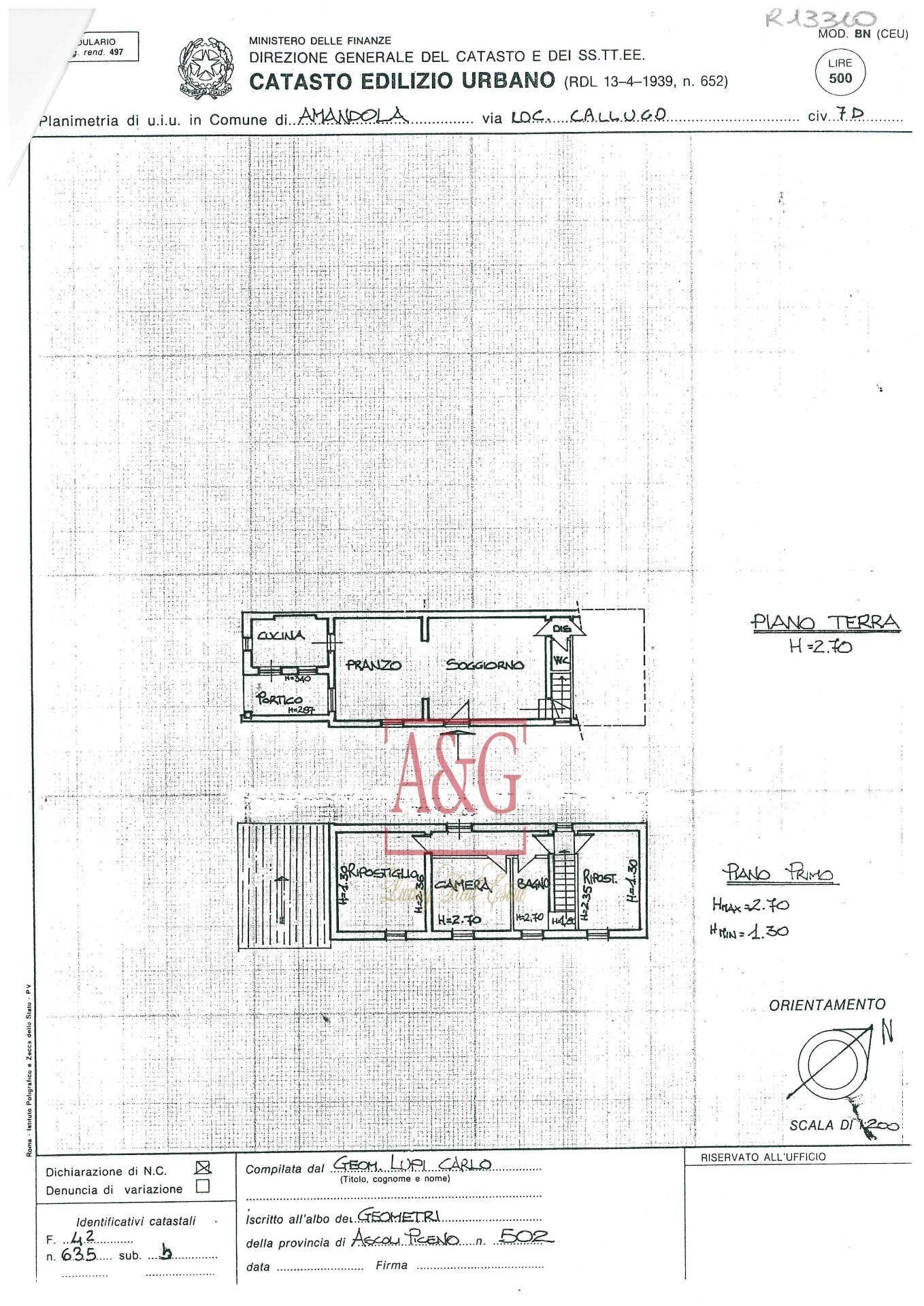 Foto 39 - Casa indipendente callugo, Amandola - planimetria 1