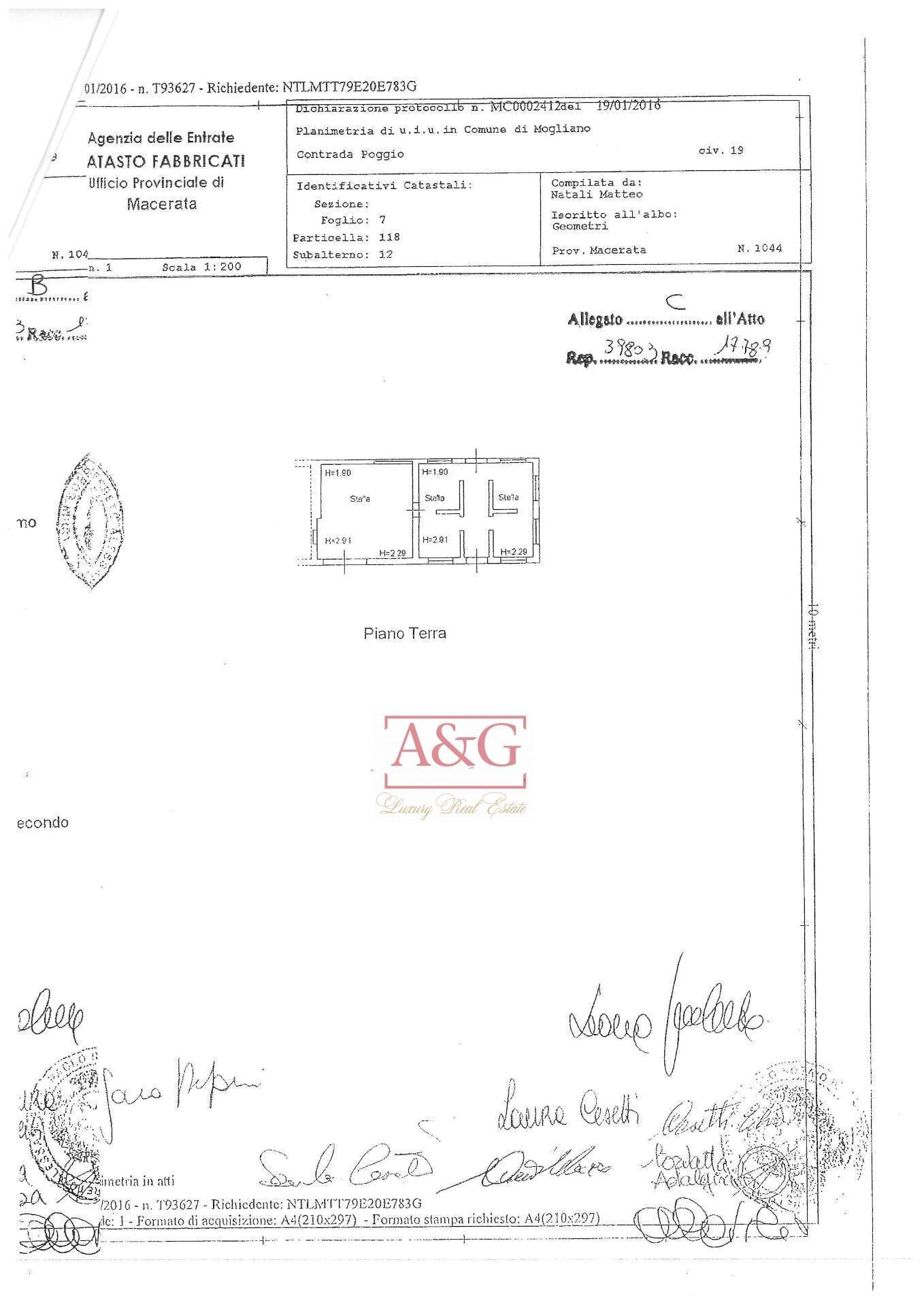 Foto 53 - Appartamento CONTRADA POGGIO
 
19, Mogliano - planimetria 1