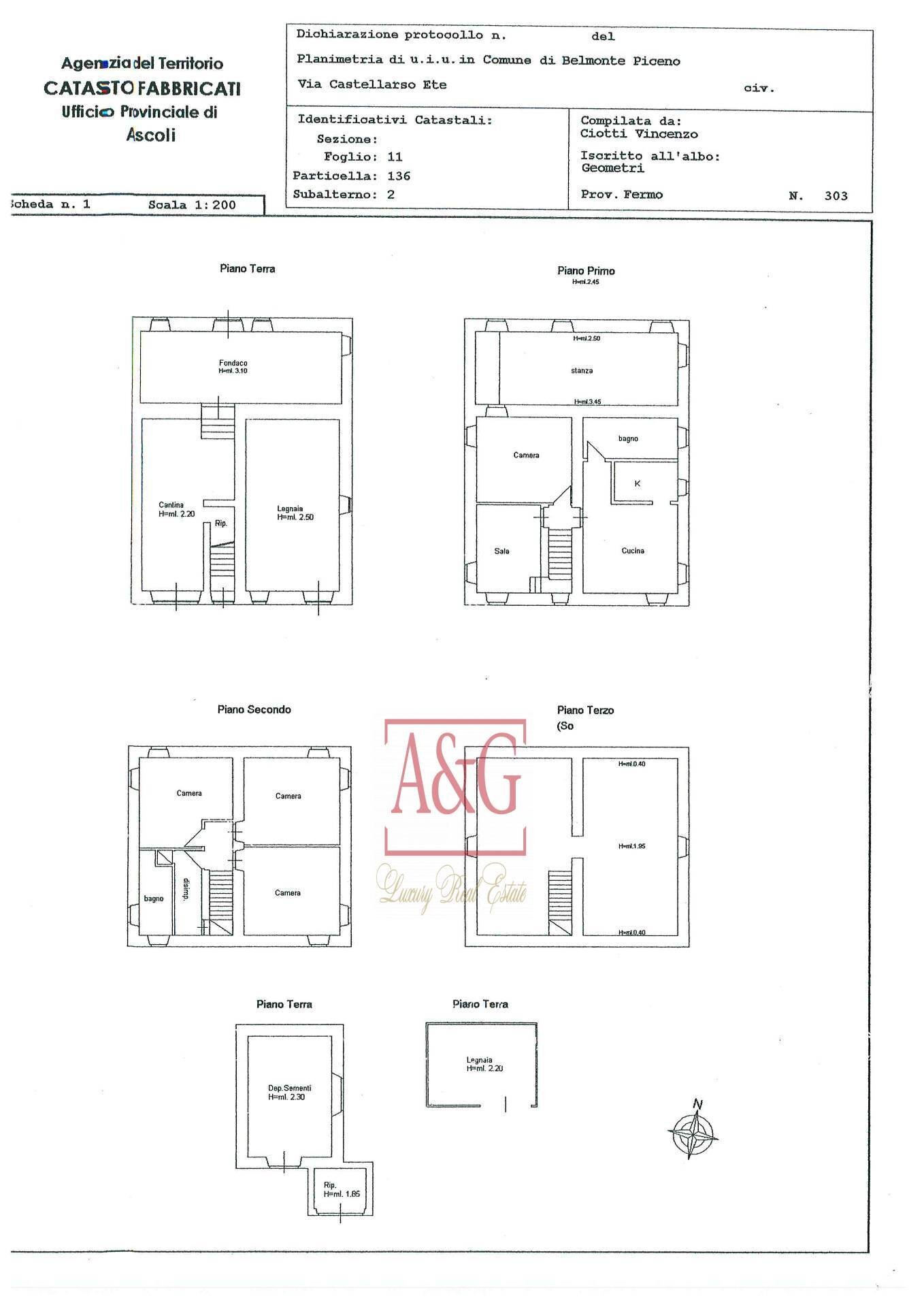 Foto 57 - Rustico belmonte piceno
 
11, Belmonte Piceno - planimetria 1