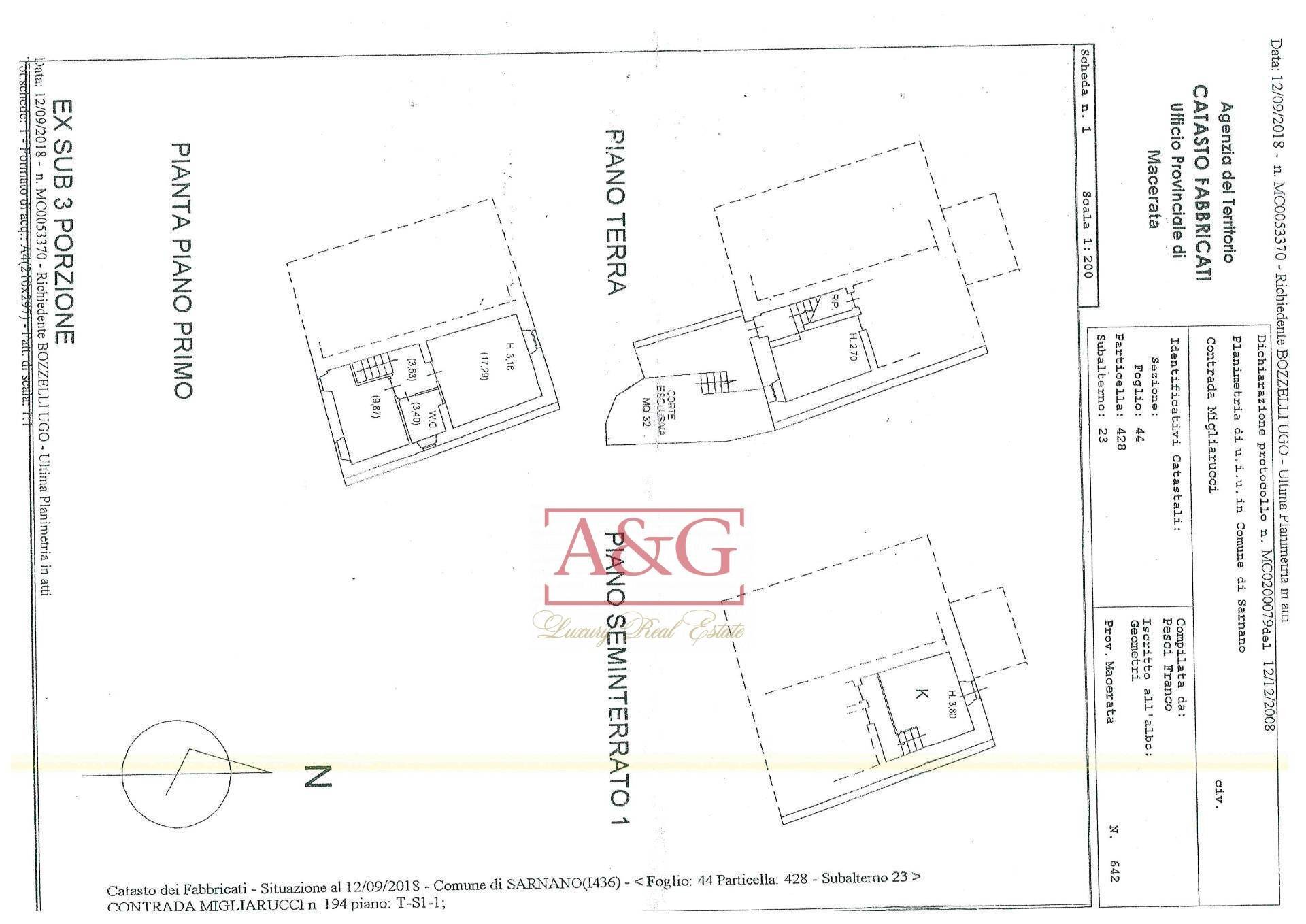 Foto 30 - Casa indipendente Contrada Migliarucci
 
194, Sarnano - planimetria 1