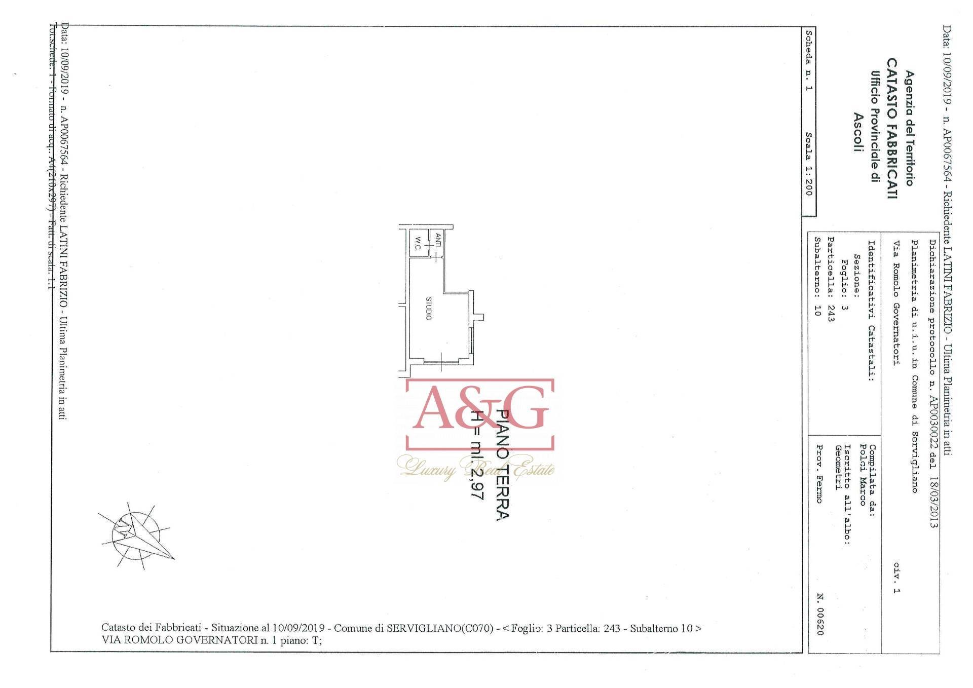 Foto 30 - Appartamento contrada chiarmonte, Servigliano - planimetria 1