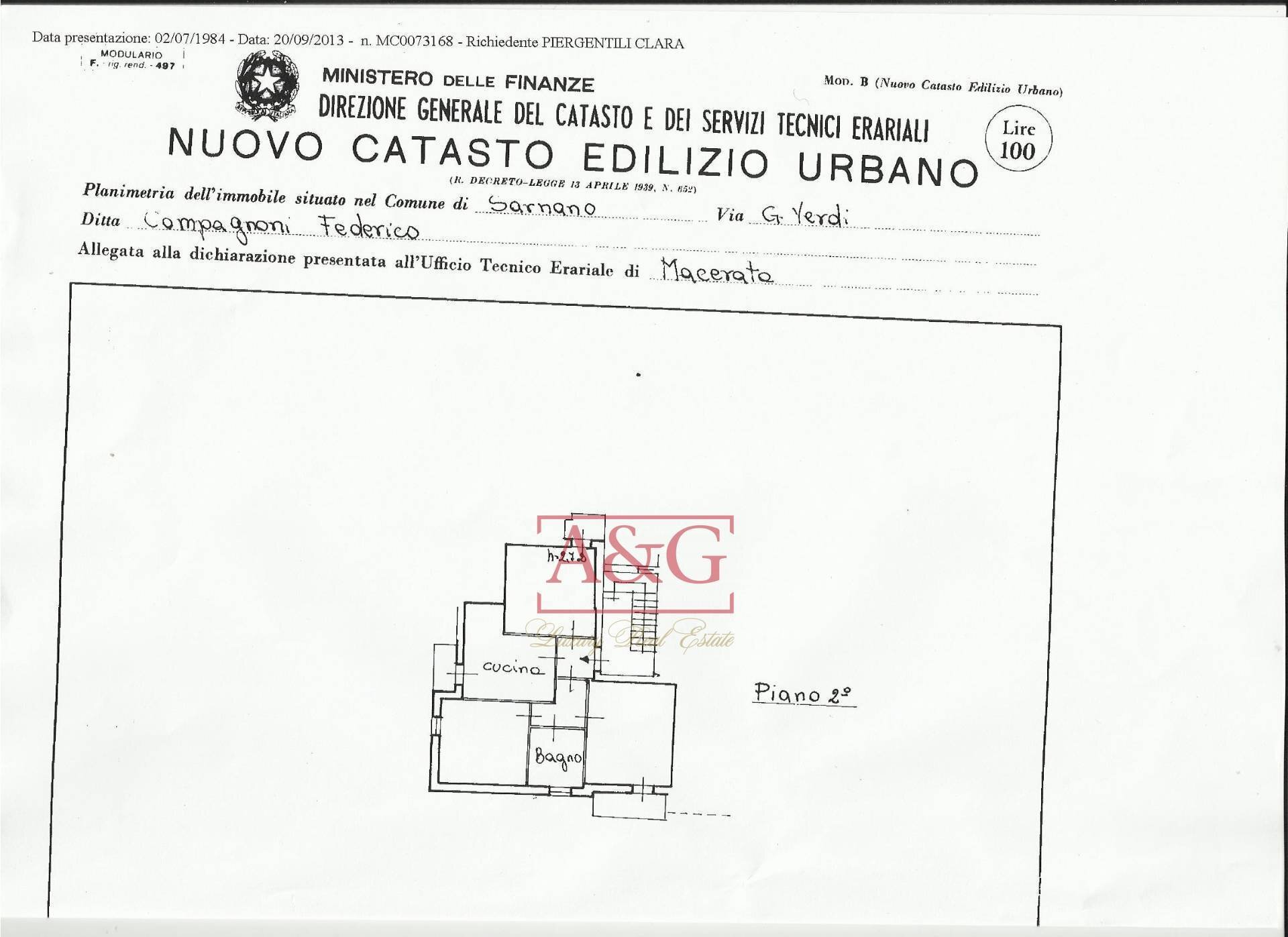 Foto 13 - Appartamento Via Beniamino Gigli, Sarnano - planimetria 1