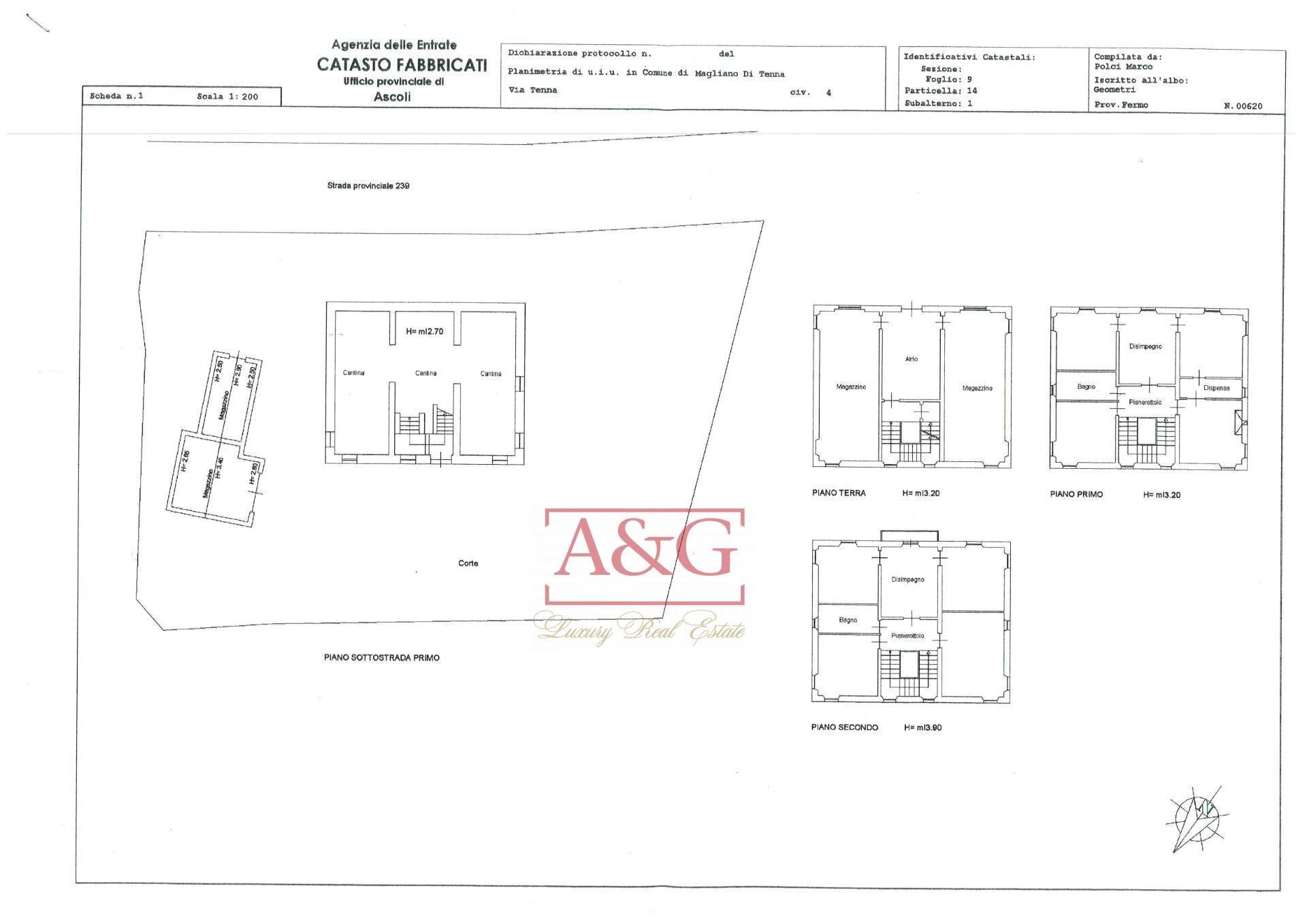 Foto 53 - Villa Via Tenna
 
4, Magliano di Tenna - planimetria 1