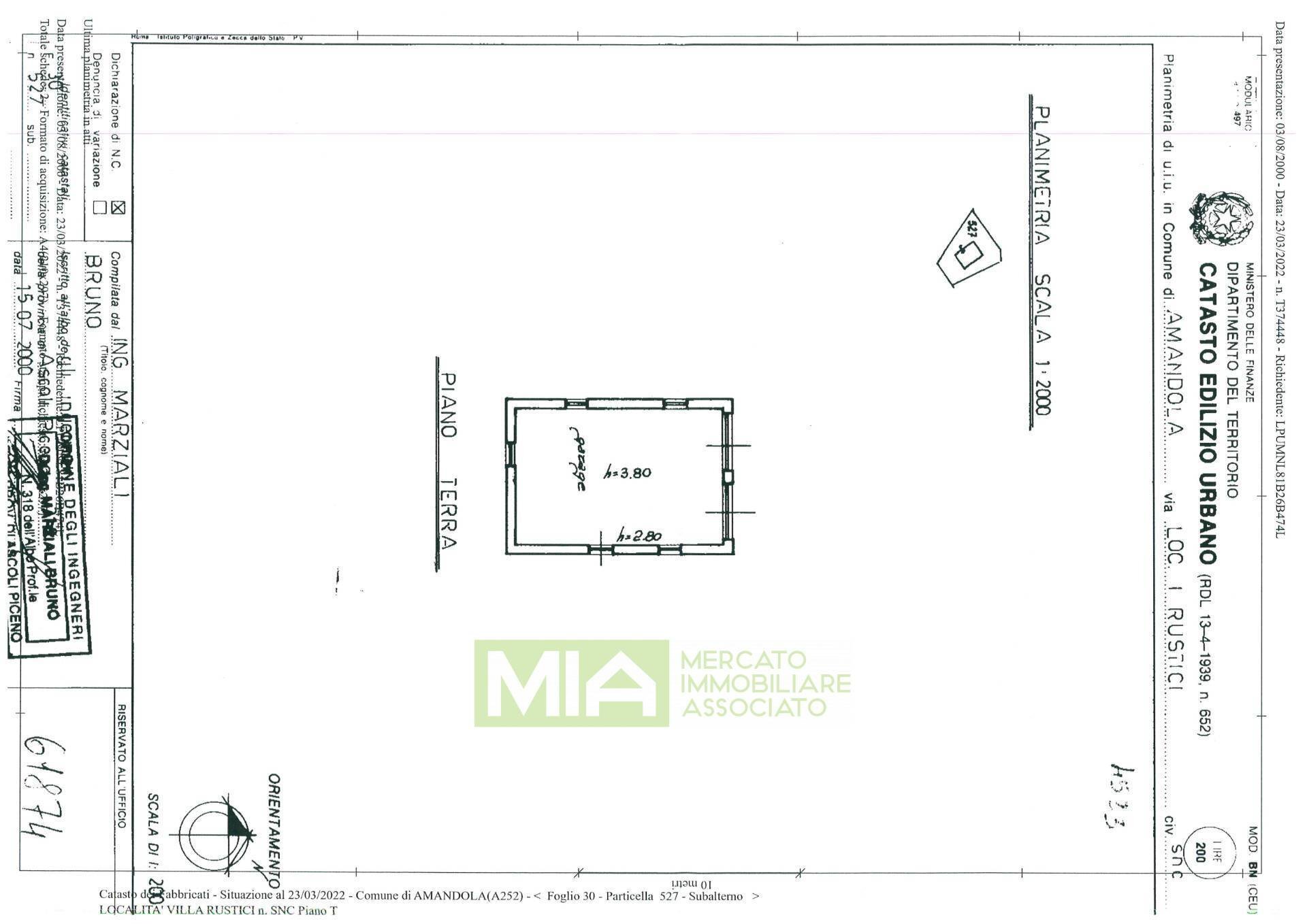 Foto 44 - Villa Località Villa Rustici, Amandola - planimetria 1