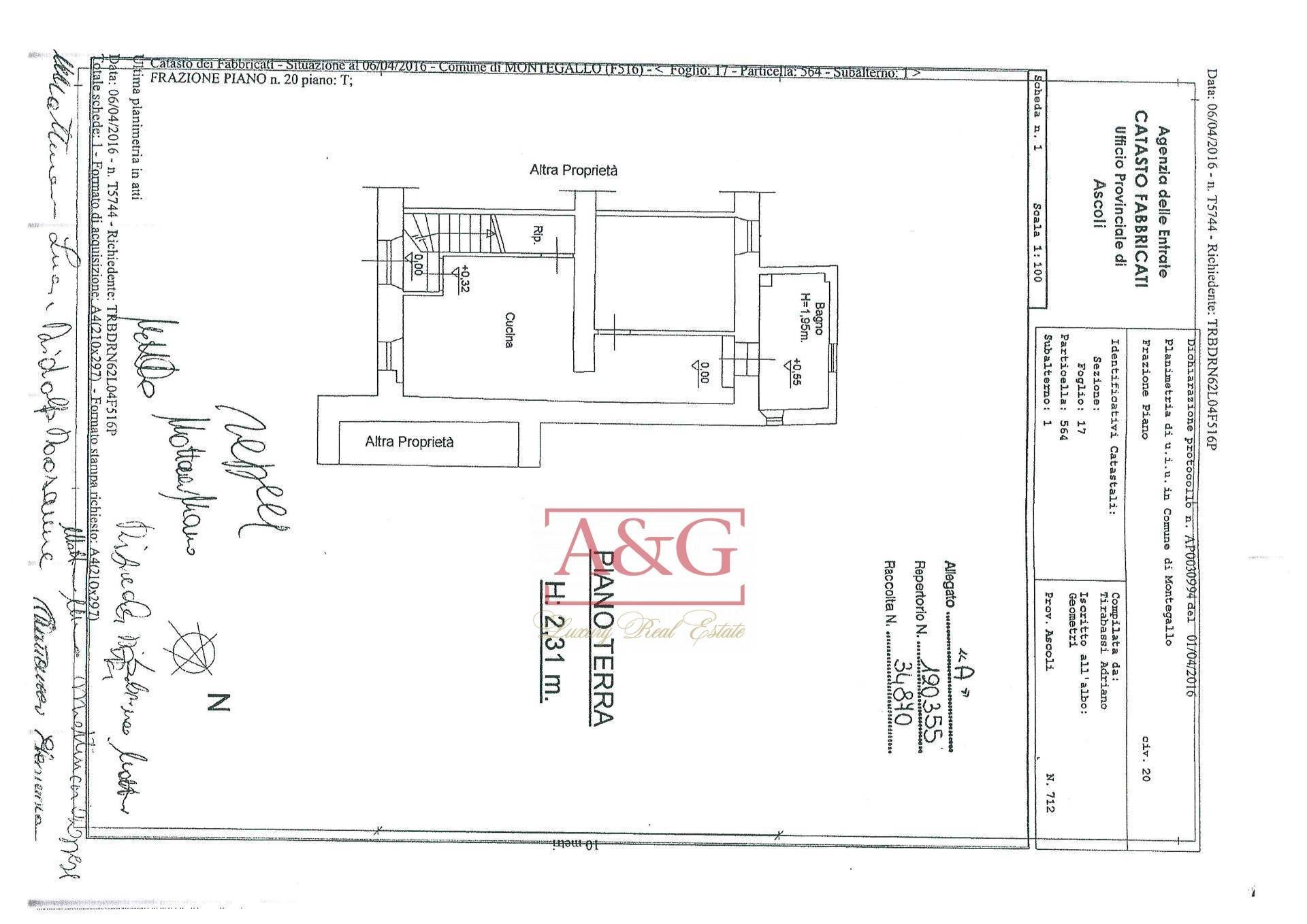 Foto 43 - Casa indipendente Località Piano, Montegallo - planimetria 1