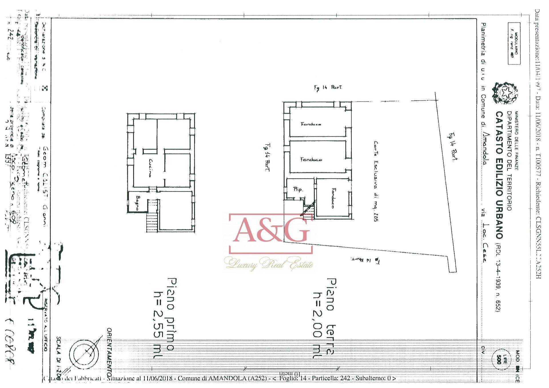 Foto 31 - Casa indipendente Località Villa Cese, Amandola - planimetria 1