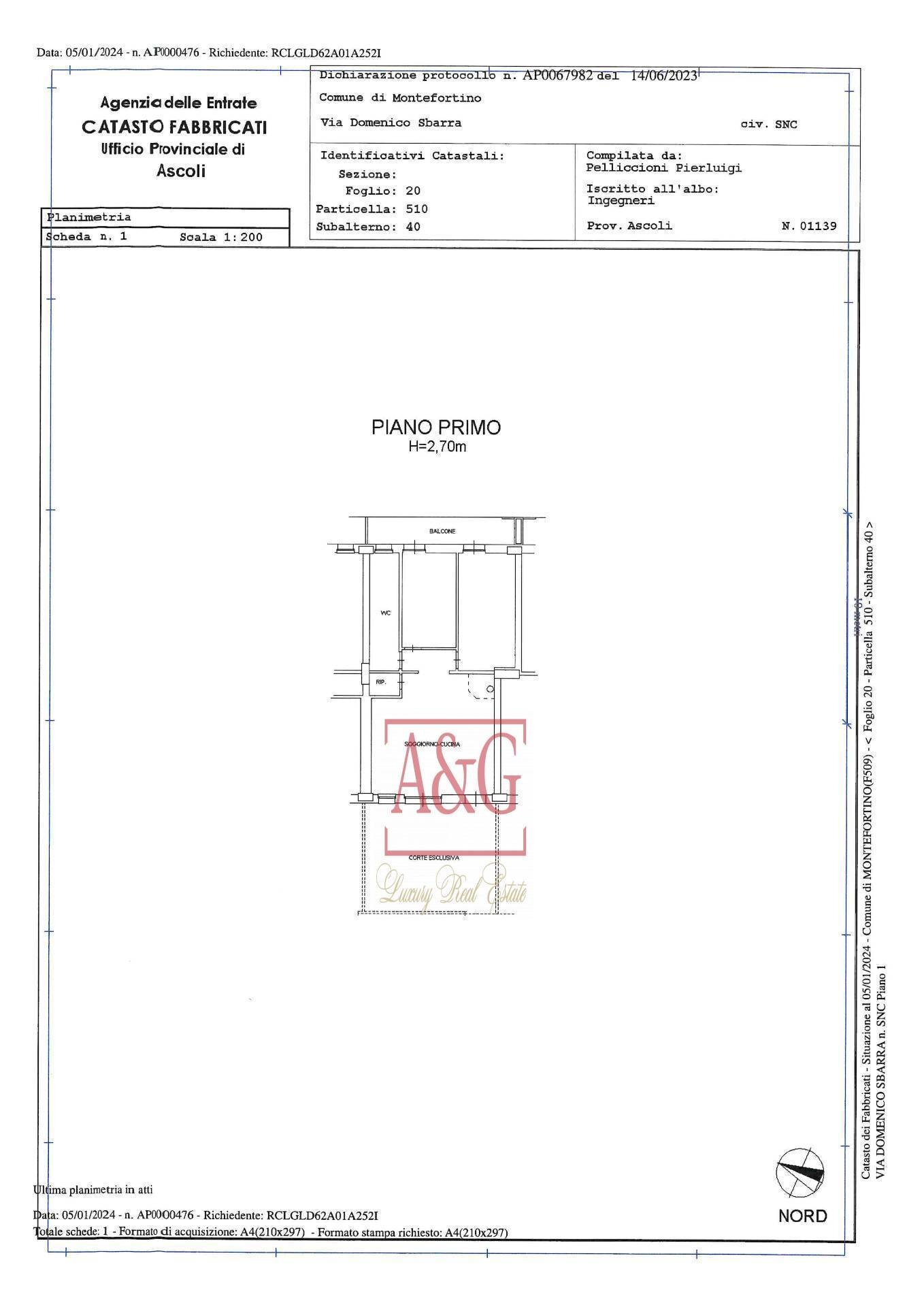 Foto 26 - Four-room apartment Via Domenico Sbarra, Montefortino - floor plans 1