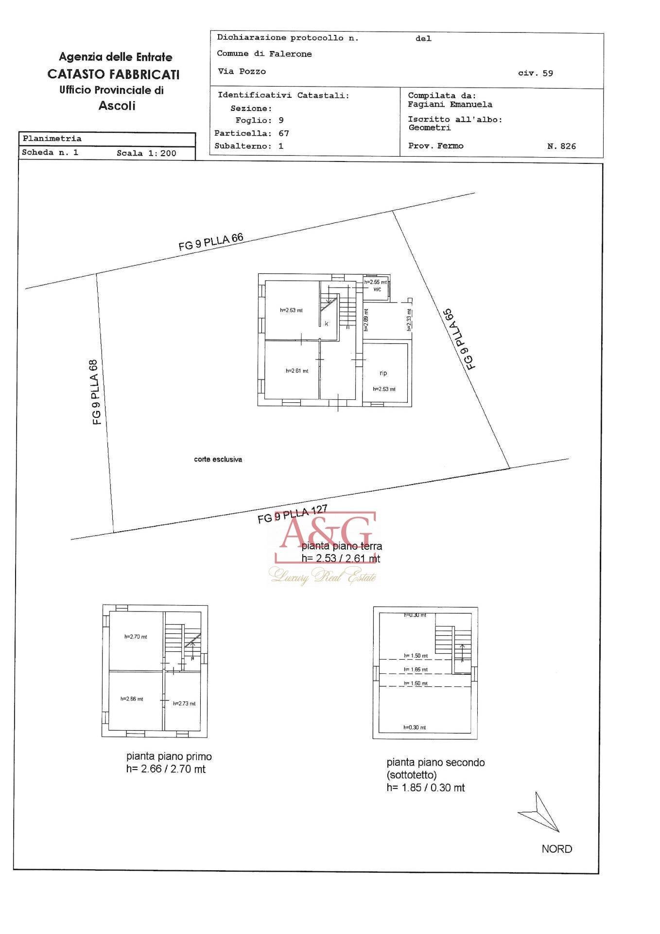 Foto 30 - Independent house Via Pozzo
 
59, Falerone - floor plans 1