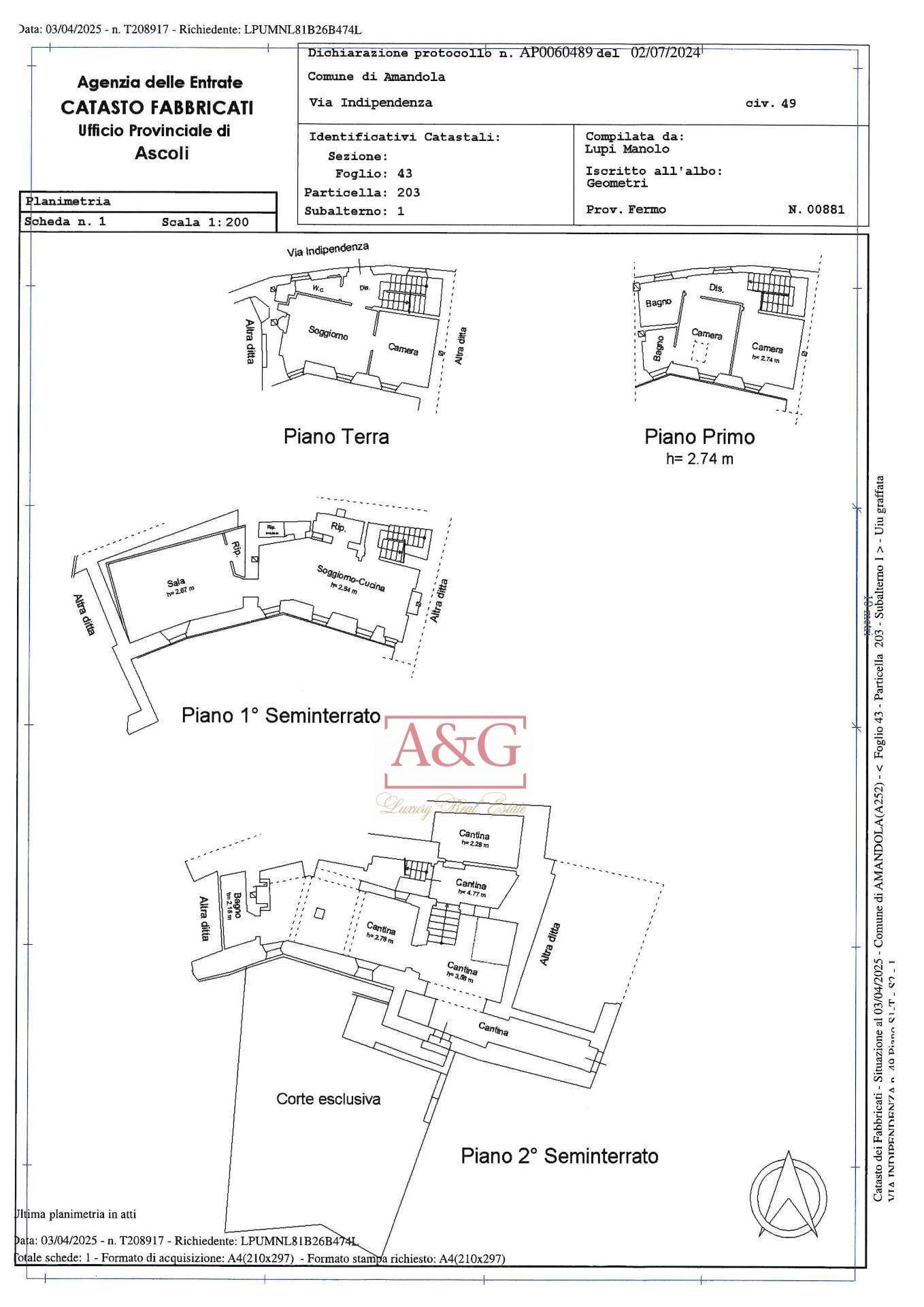 Foto 63 - Casa indipendente Via Indipendenza
 
49, Amandola - planimetria 1