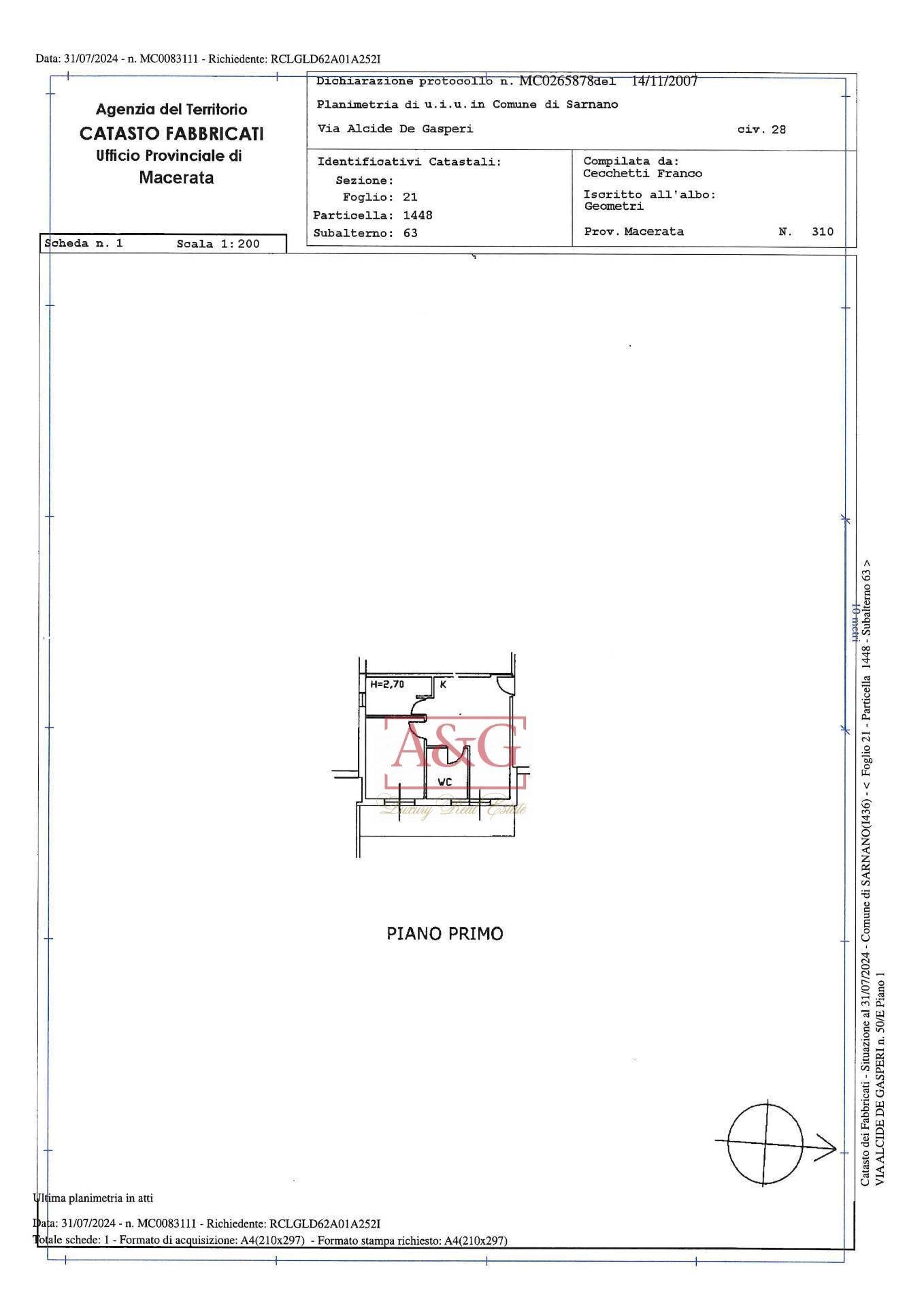 Foto 58 - Casa semi indipendente Via Cavour
 
3, Colli del Tronto - planimetria 1
