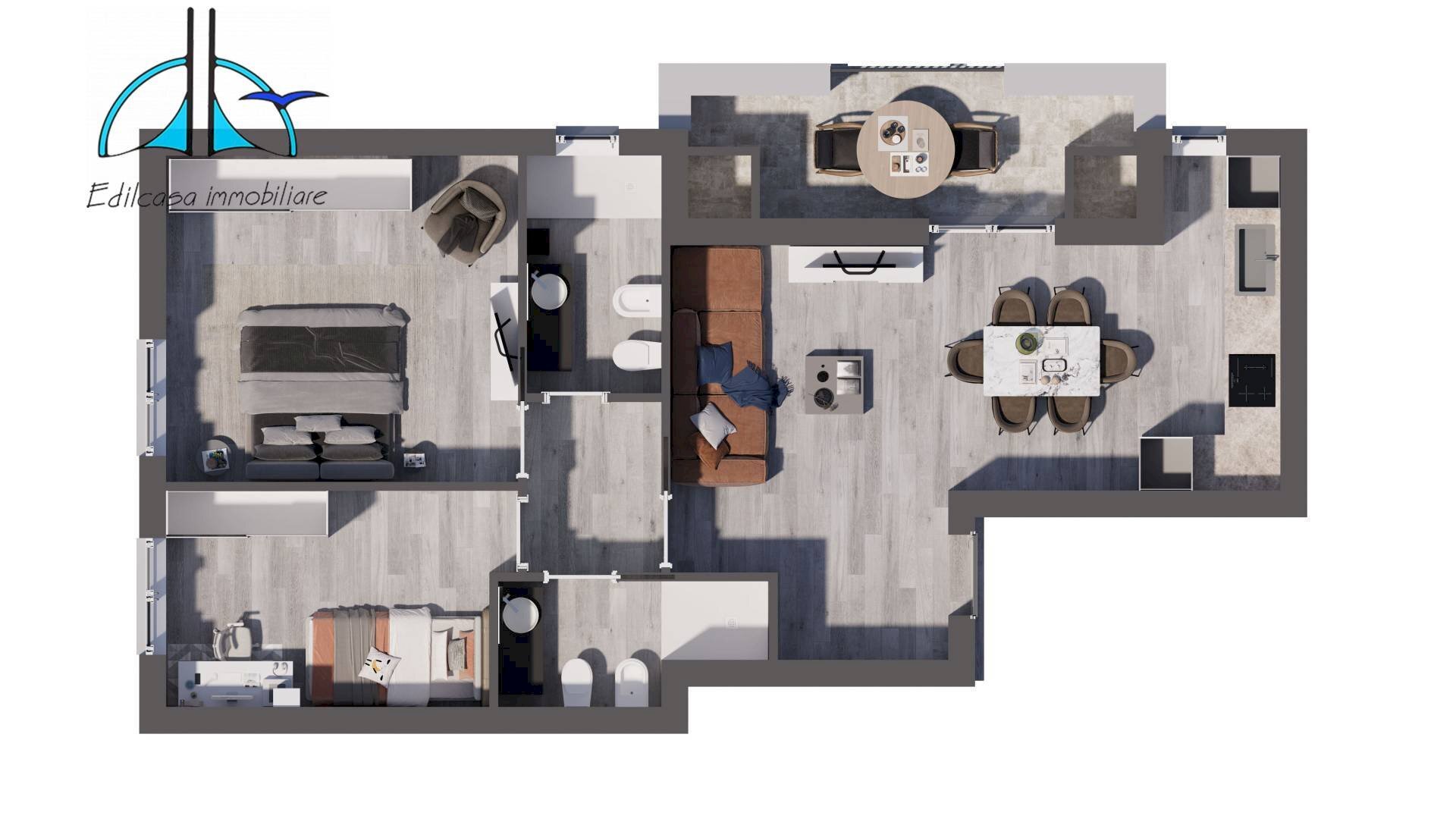 Foto 19 - Trilocale Via Soverato
 
43, Roma - planimetria 1