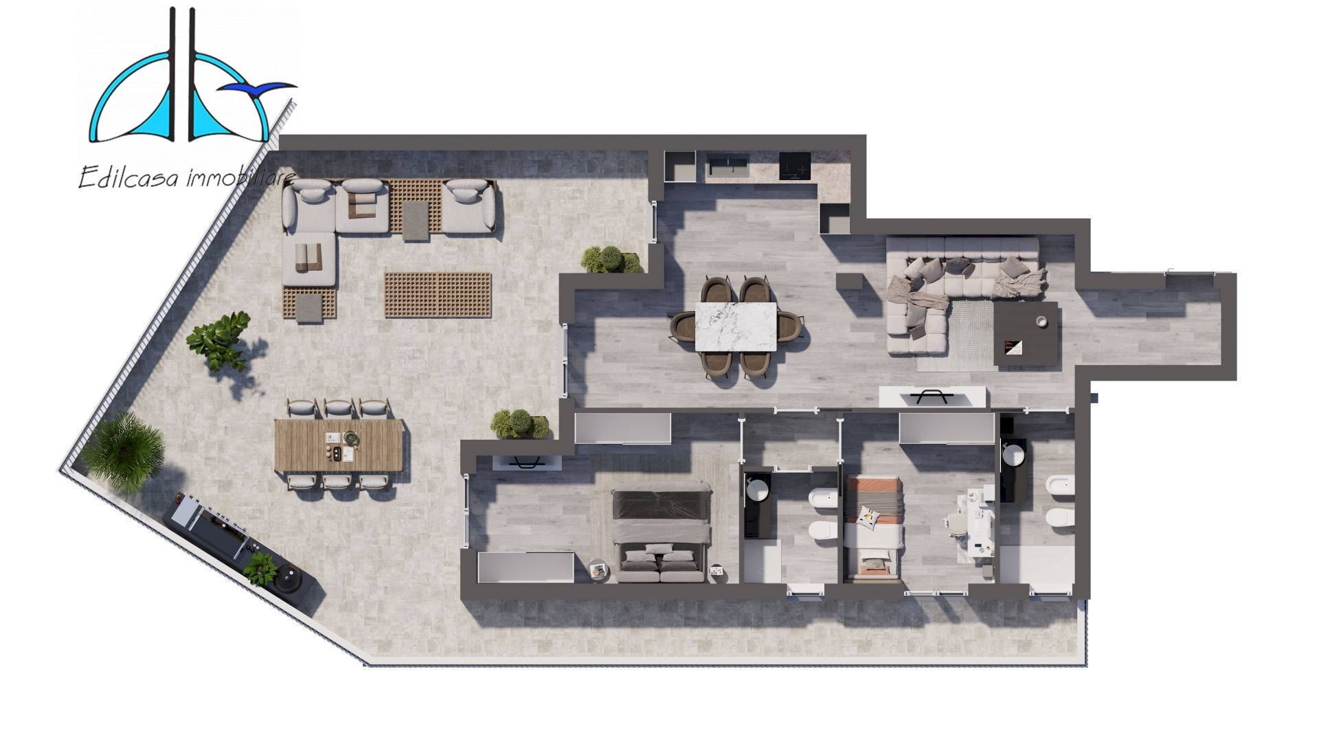 Foto 18 - Trilocale Via Soverato
 
43, Roma - planimetria 1