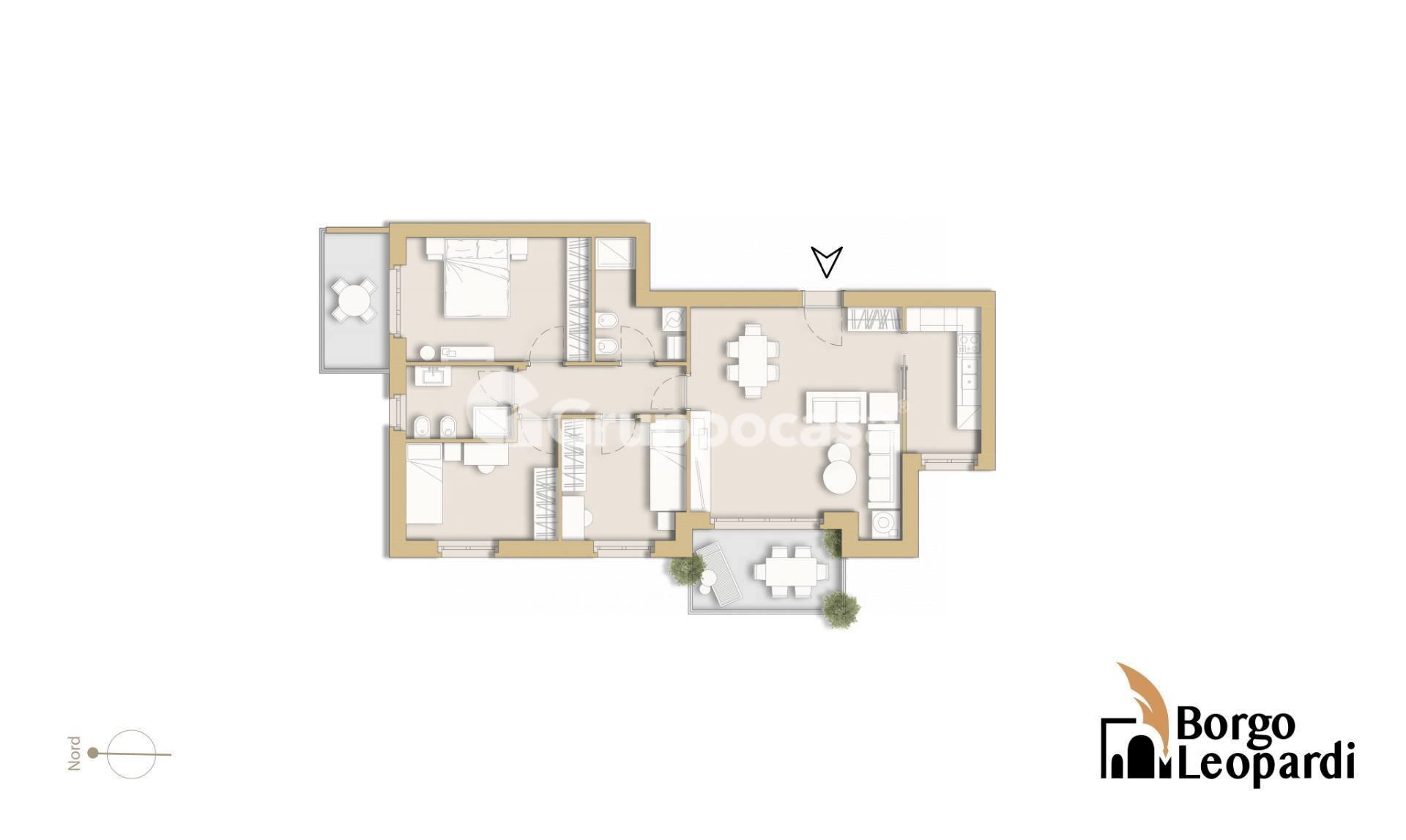 Foto 24 - Quadrilocale Via Novara
 
97, Magenta - planimetria 1