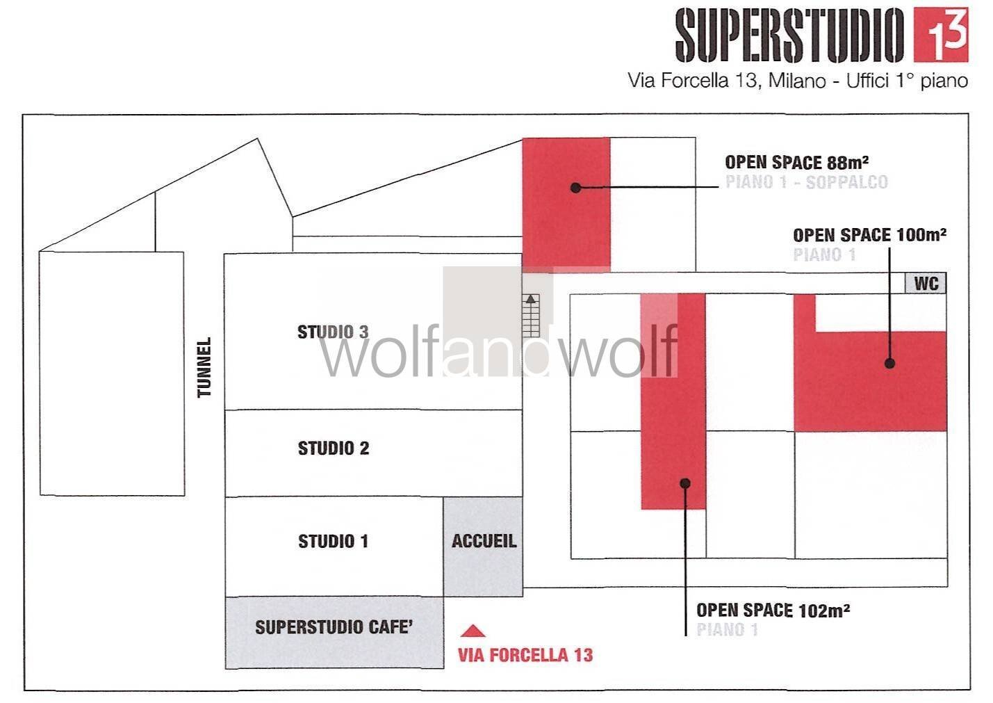 Foto 17 - Commercial Premises Via Forcella
 
13, Milano - floor plans 1