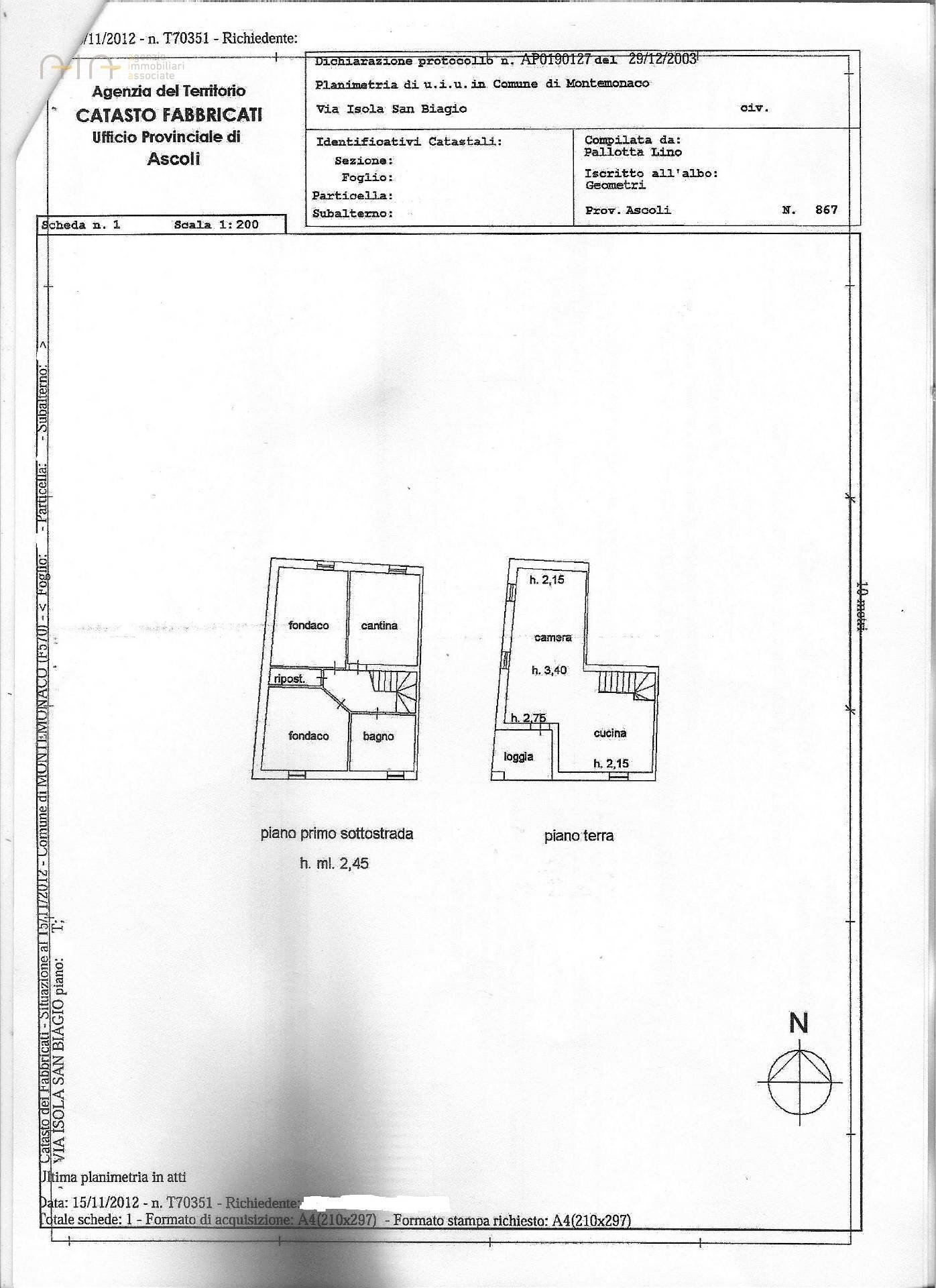 Foto 20 - Rustico Isola San Biagio
 
snc, Montemonaco - planimetria 1