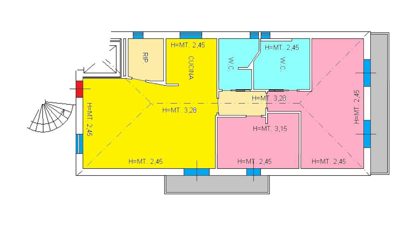 Foto 27 - Trilocale Porto San Giorgio - planimetria 1