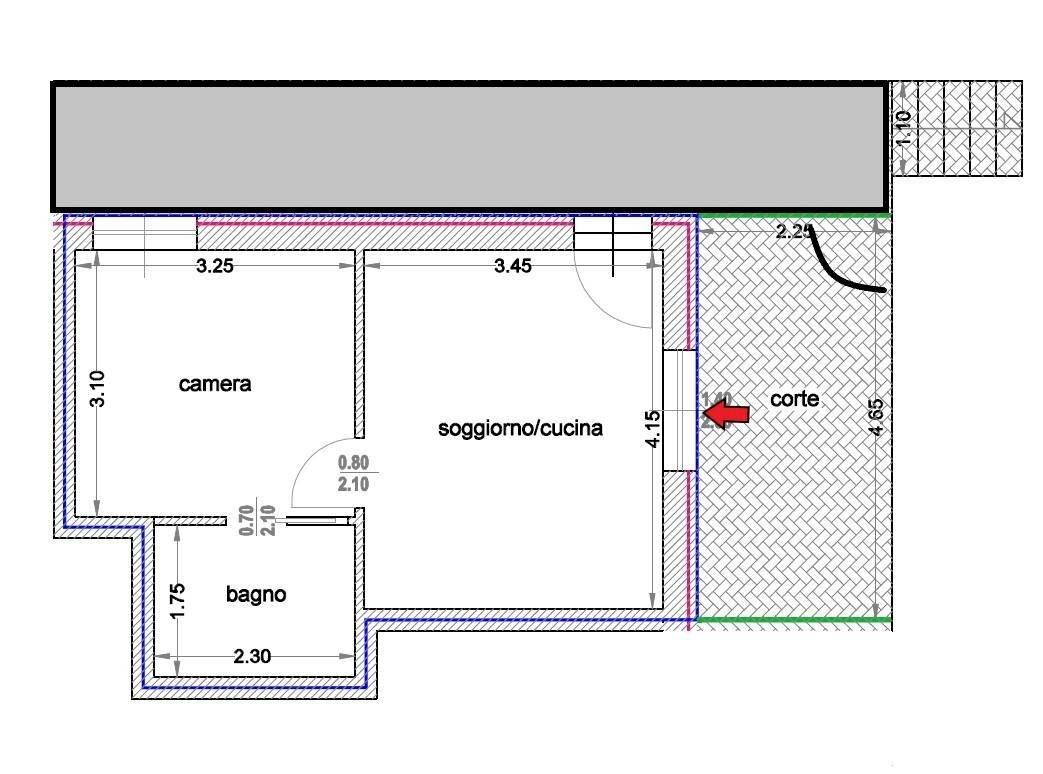 Foto 18 - Bilocale Porto San Giorgio - planimetria 1