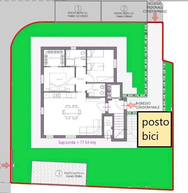Foto 6 - Three-room apartment PIAN DELLA NOCE, Porto San Giorgio - floor plans 1