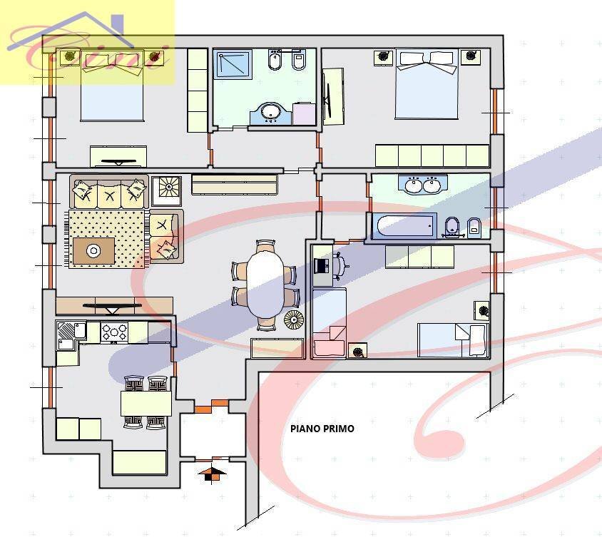 Foto 17 - Quadrilocale VIA PAPA GIOVANNI XXIII, Santa Maria Hoè - planimetria 1