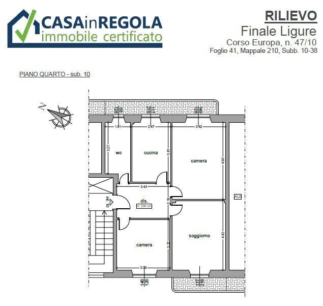 Foto 19 - Four-room apartment Corso Europa
 
47, Finale Ligure - floor plans 1