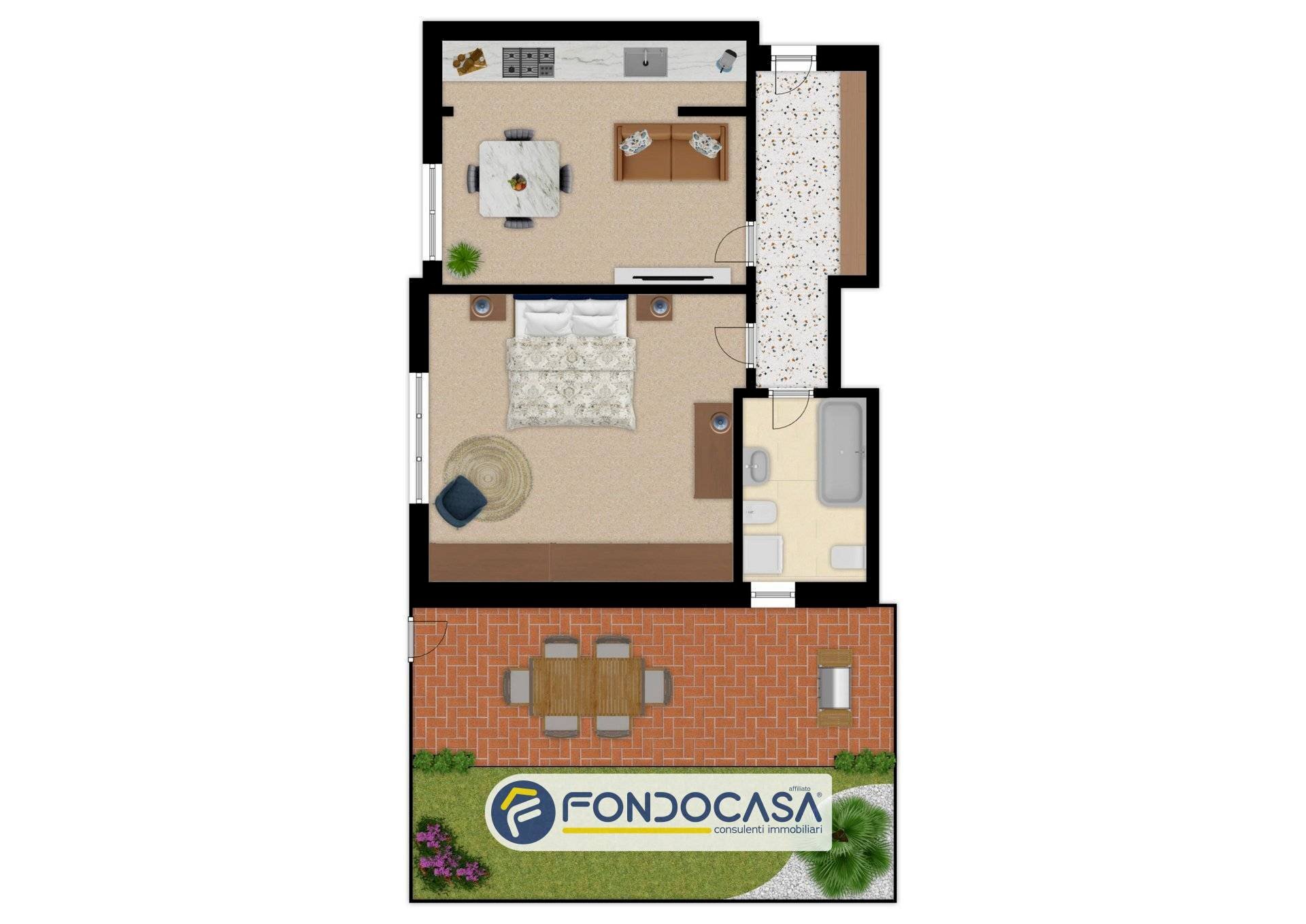 Foto 18 - Bilocale Via Del Poggio, Andora - planimetria 1