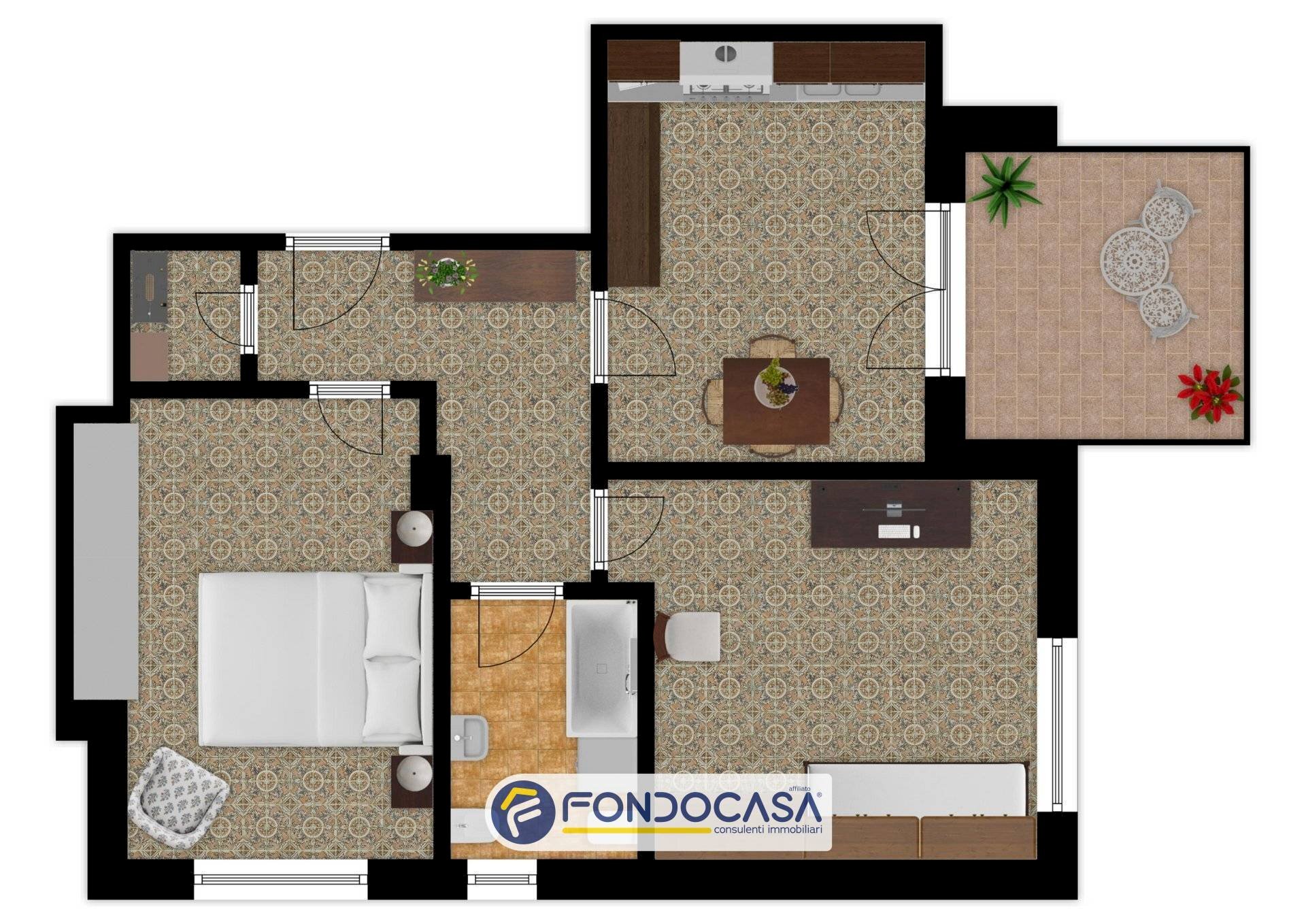 Foto 18 - Trilocale Via Vespucci, Andora - planimetria 1