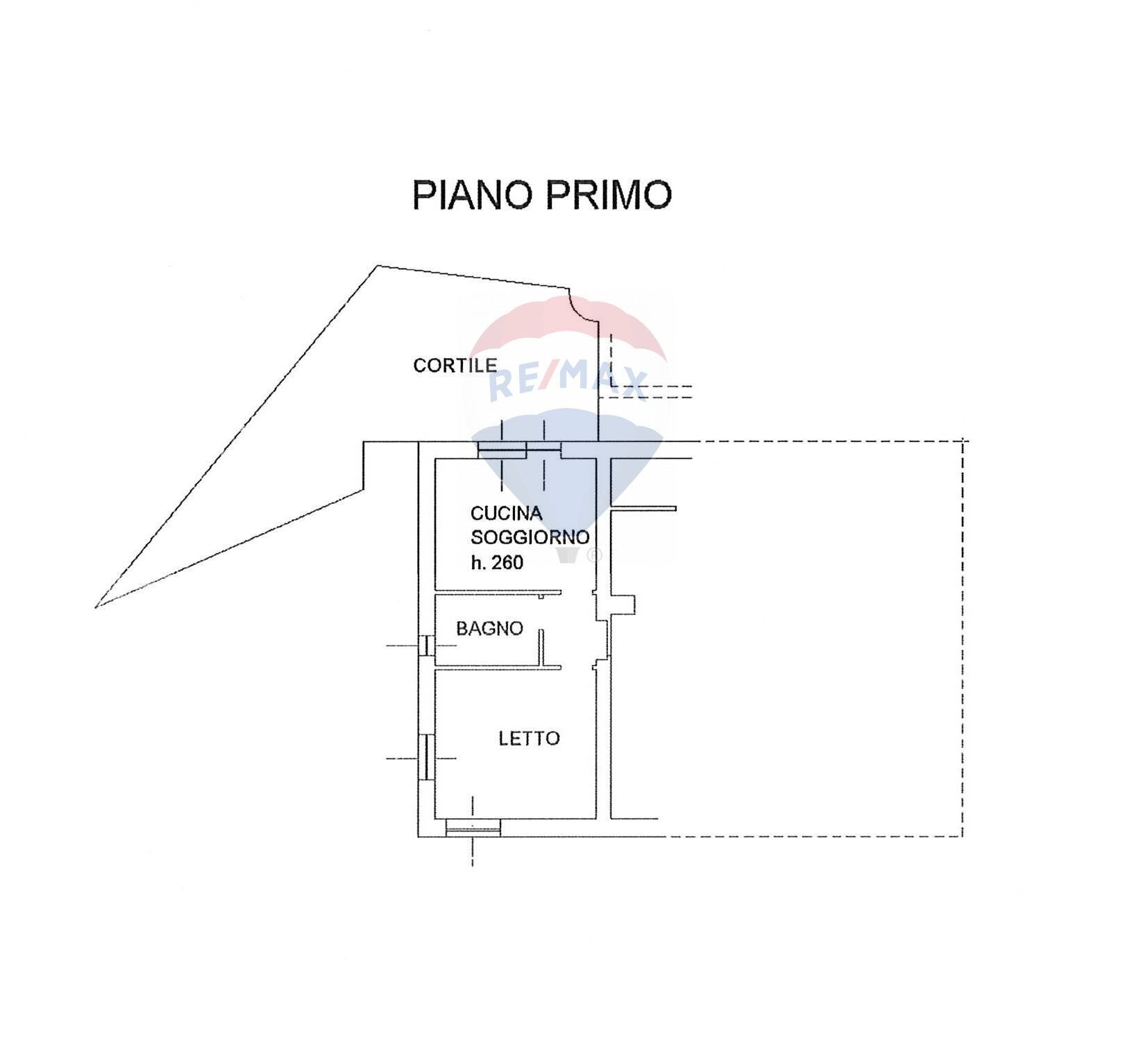 Pianta 2D - Bilocale Torri del Benaco - planimetria 1