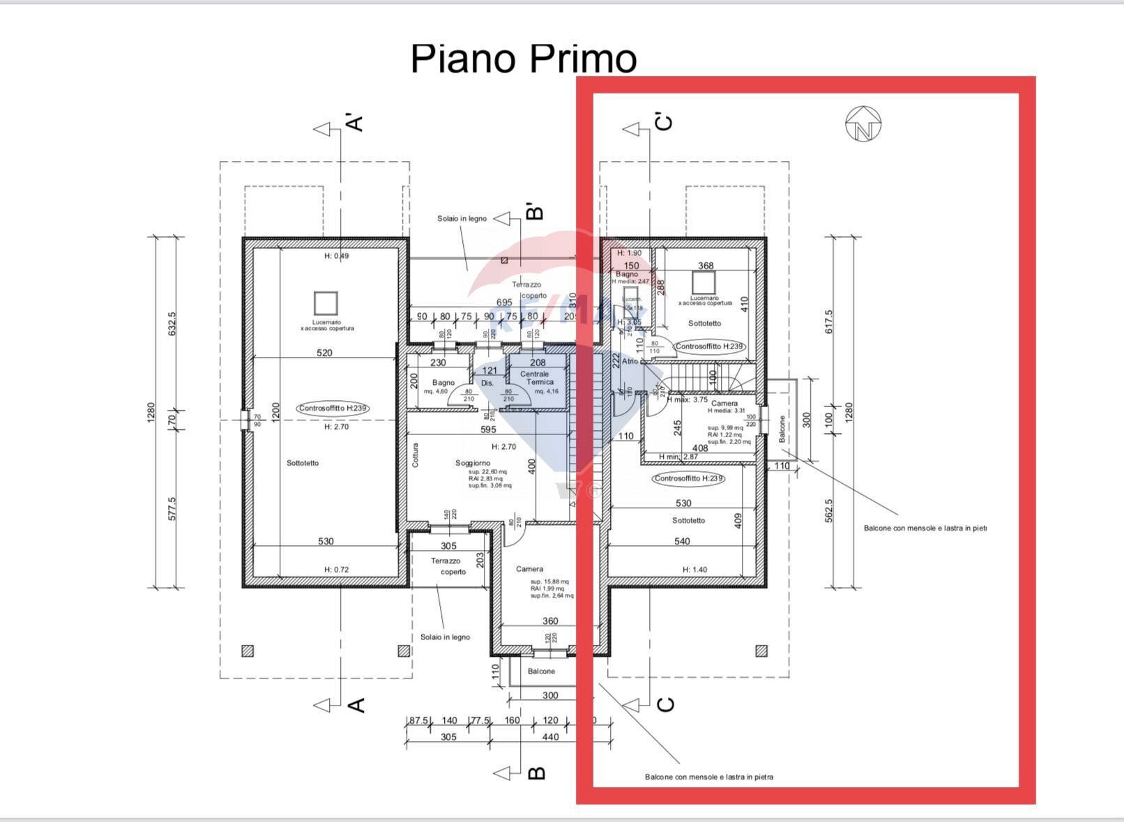 Pianta 2D - Villa a Schiera Cannobio - foto 3