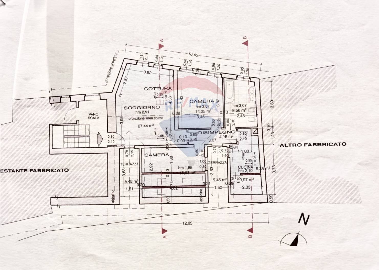 Pianta 2D - Trilocale Cannobio - planimetria 1