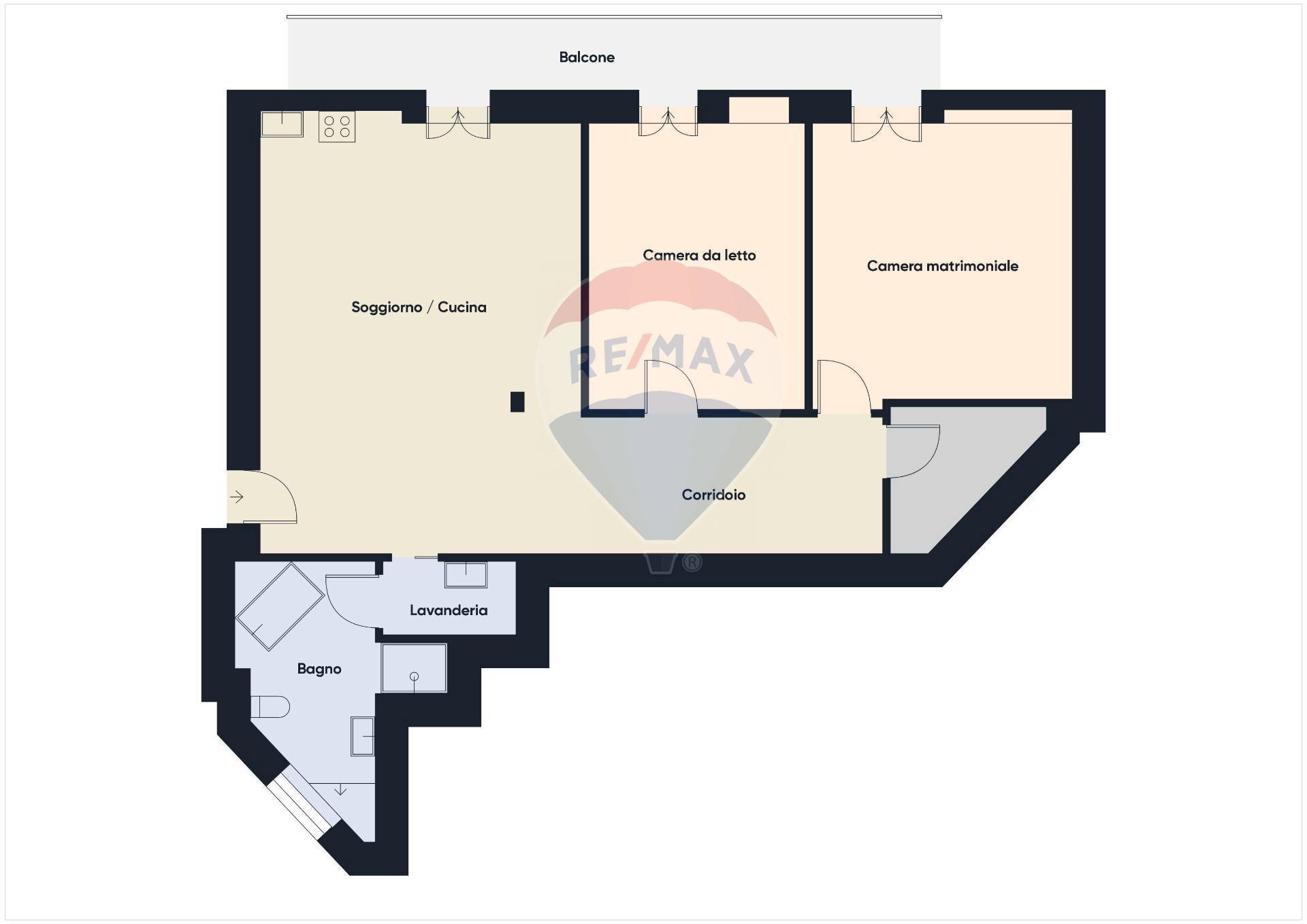Pianta 2D - Attico viale XI Febbraio
 
2, Pavia - planimetria 1