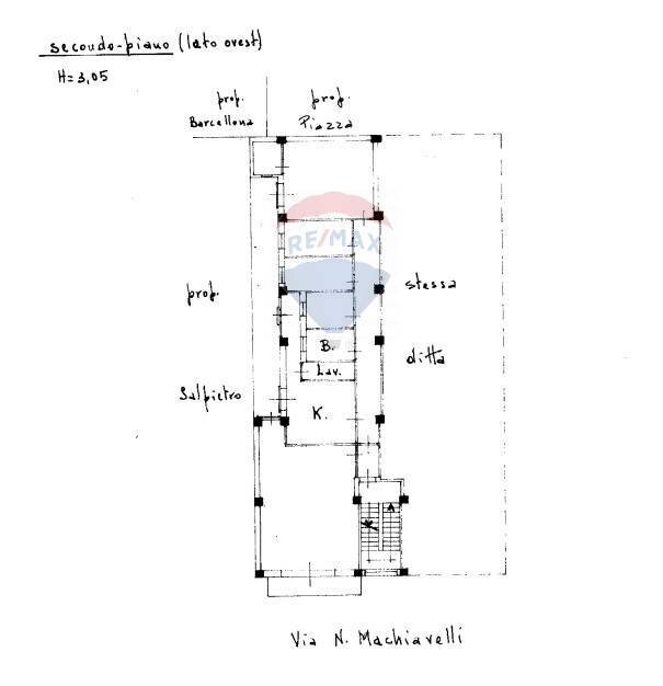 Pianta 2D - Appartamento Via Niccolò Machiavelli
 
73, Paterno - planimetria 1