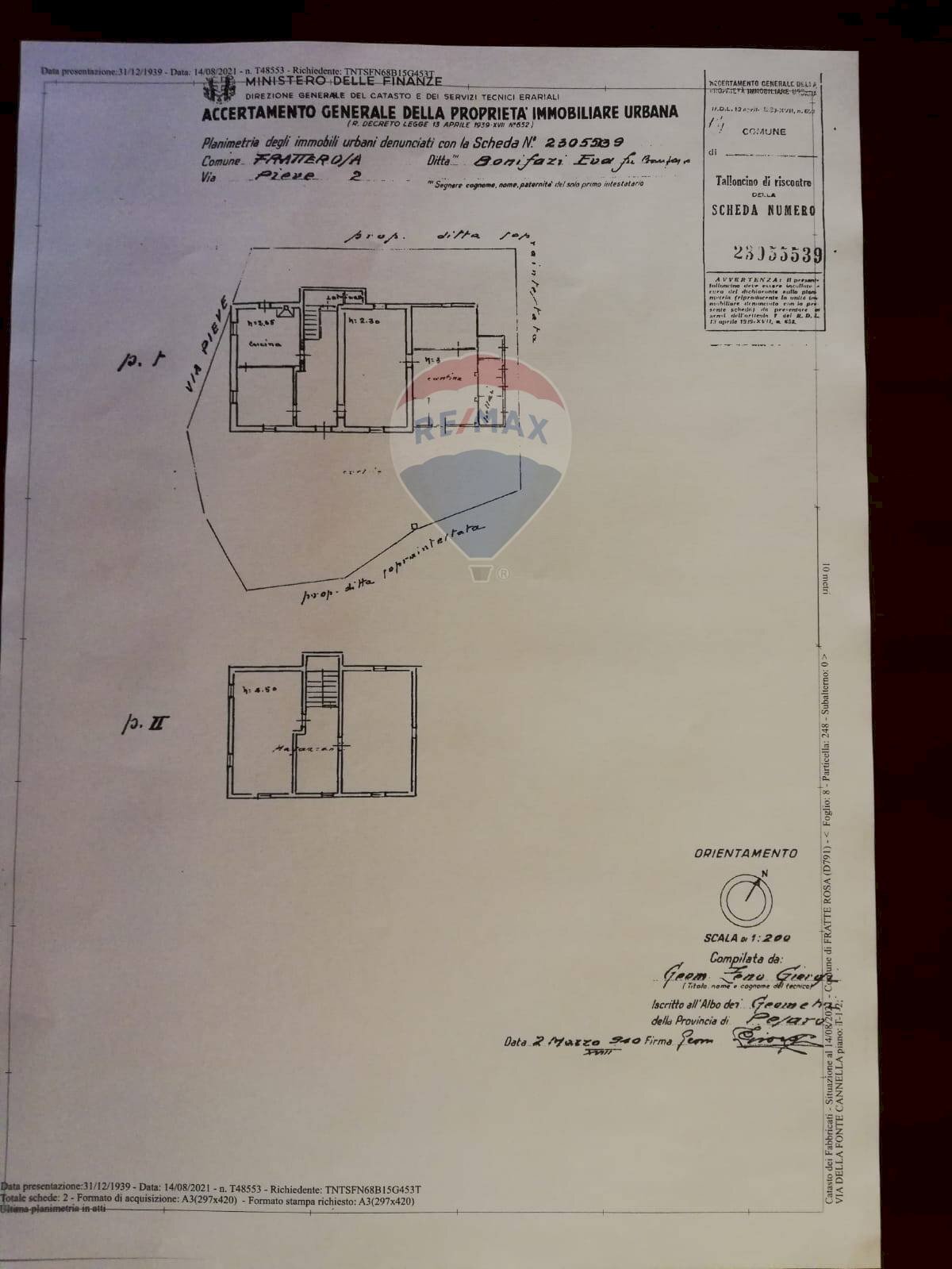 Pianta 2D - Casa indipendente Via Pieve
 
2, Fratte Rosa - planimetria 1