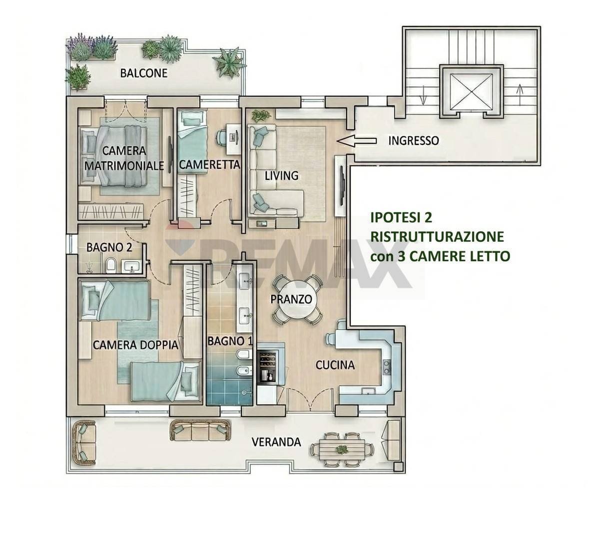 Pianta 2D - Apartment Parco Sicilia
 
6, Manfredonia - floor plans 1