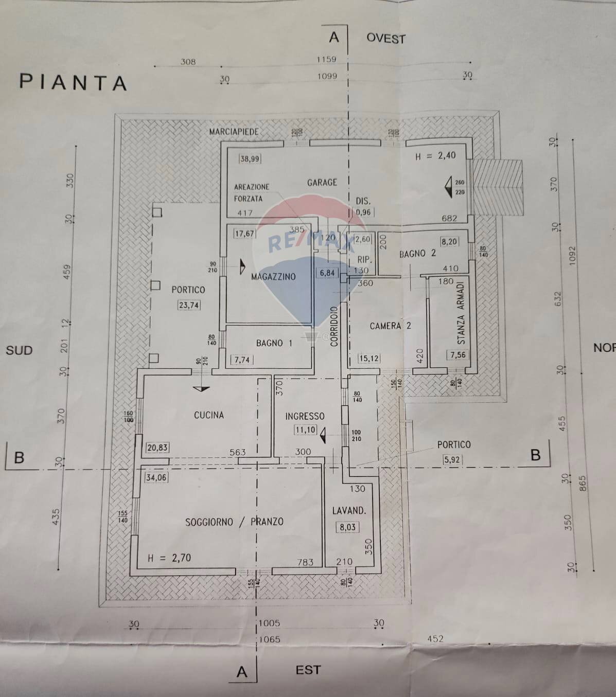 Pianta 2D - Villa Piombino - planimetria 1