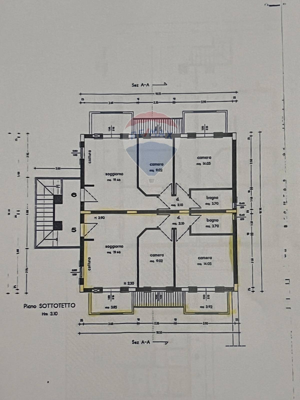 Pianta 2D - Trilocale Castellina Marittima - planimetria 1