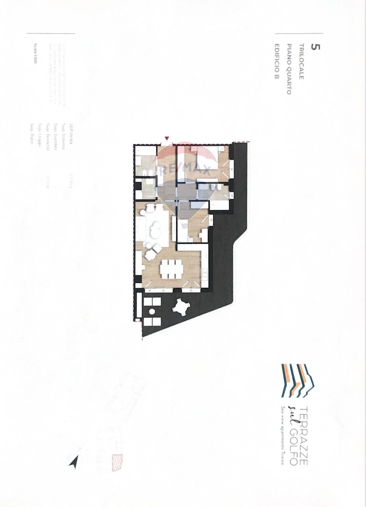 Pianta 2D - Three-room apartment Via Costalunga
 
1/3, Trieste - floor plans 1