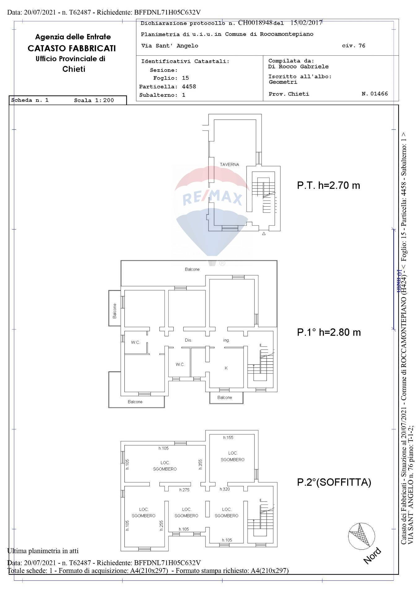 Pianta 2D - Independent house VIA SANT'ANGELO
 
28, Roccamontepiano - floor plans 1