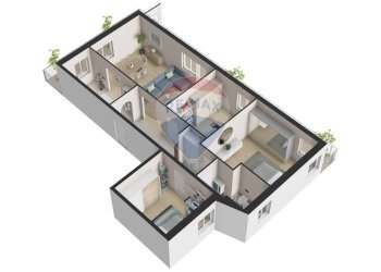 Pianta 3D - Appartamento Via Della Riviera
 
211, Pescara - foto 45