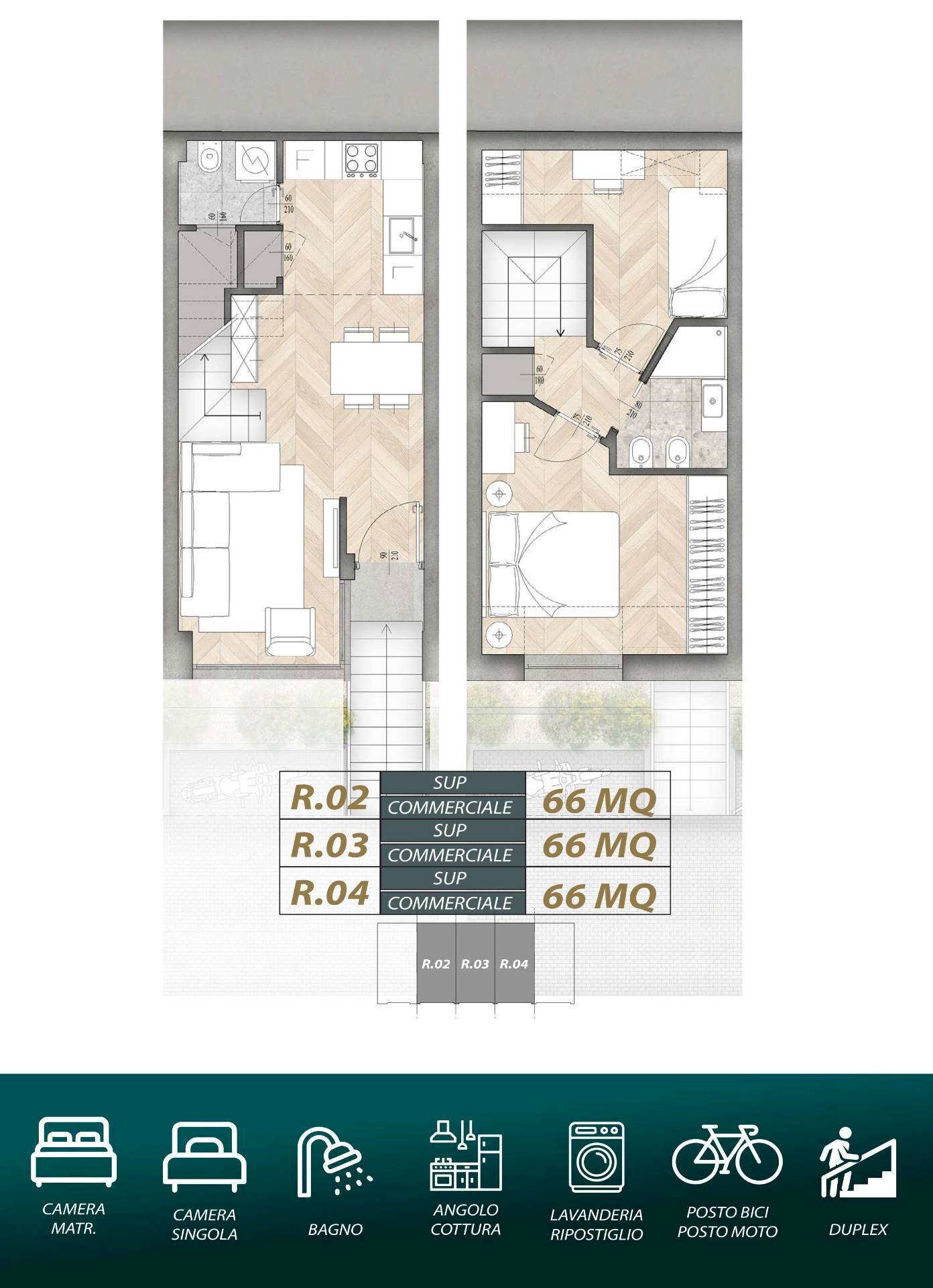 Foto 14 - Three-room apartment via Degli Imbriani
 
17, Milano - floor plans 1