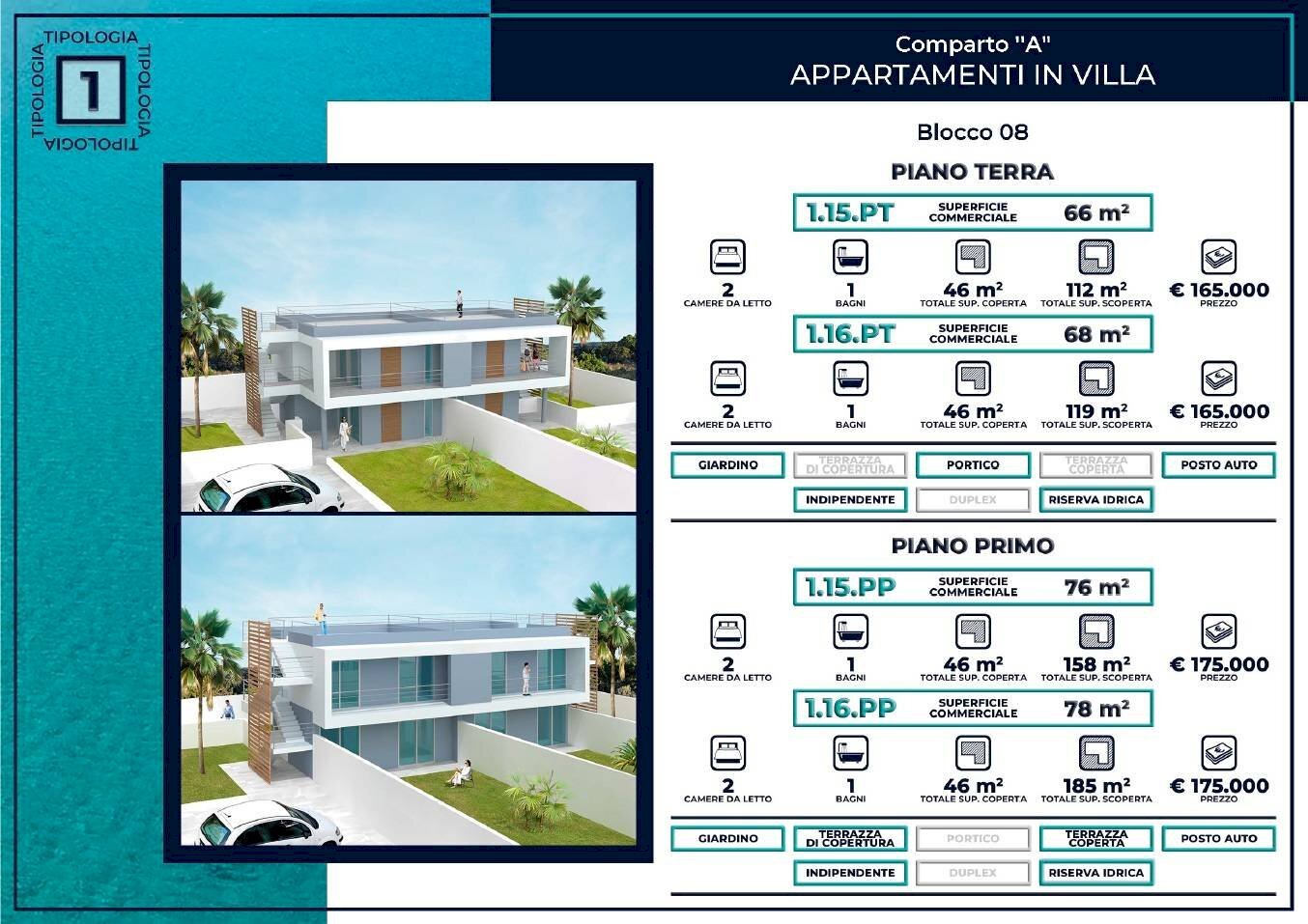 Foto 3 - Villa via bove marino
 
1, Noto - floor plans 1