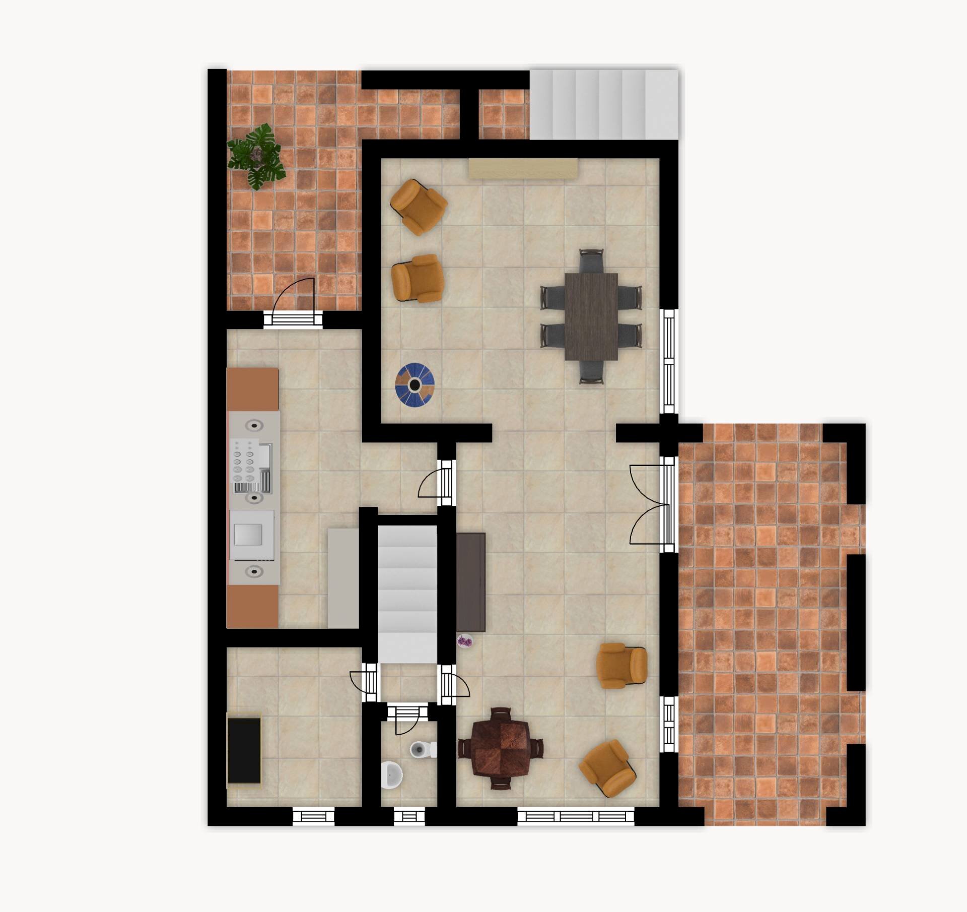 Foto 31 - Villa Sozza, via Kolbe, Padru - planimetria 1